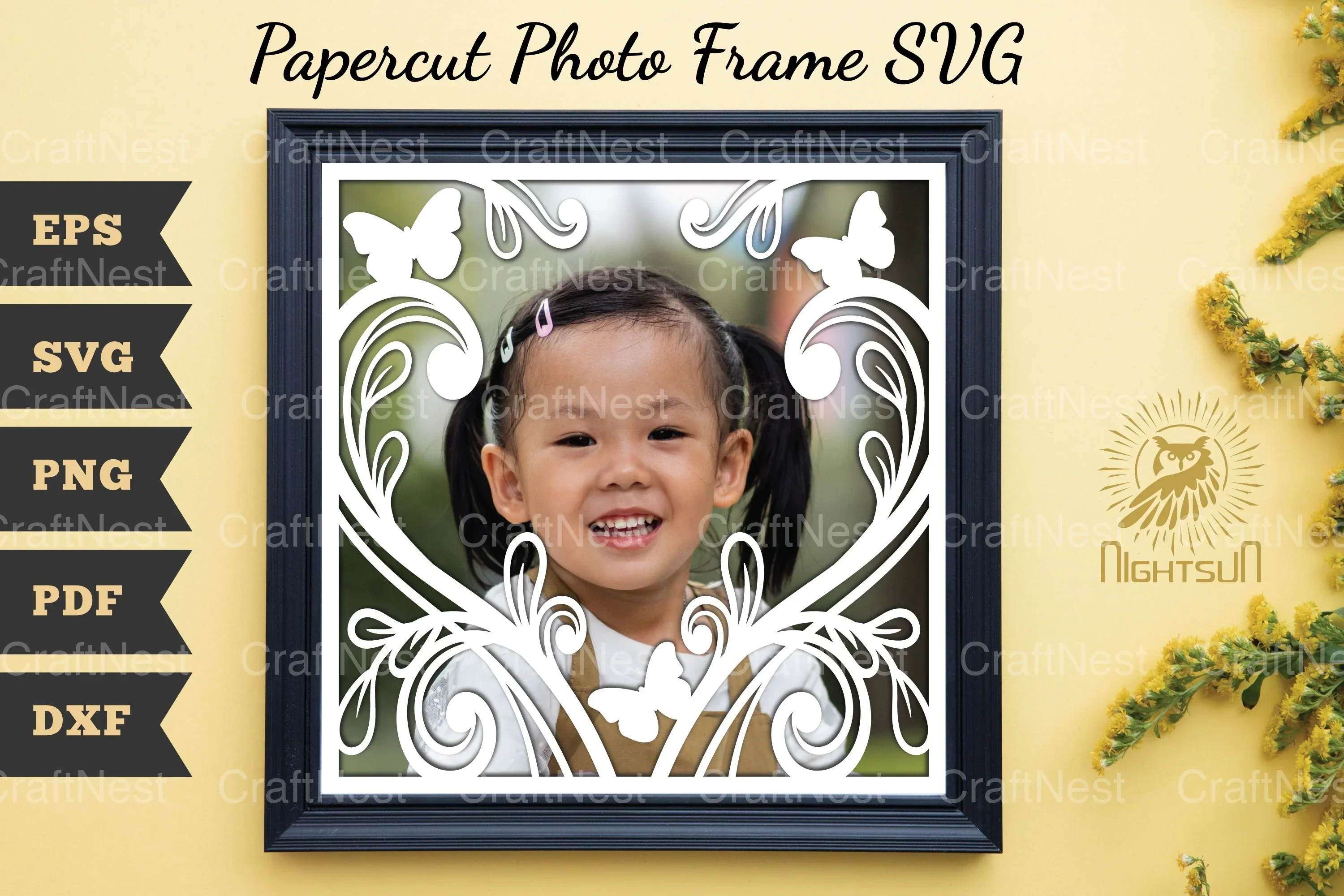 Beautiful Floral Photo Frame Papercut SVG Bundle
