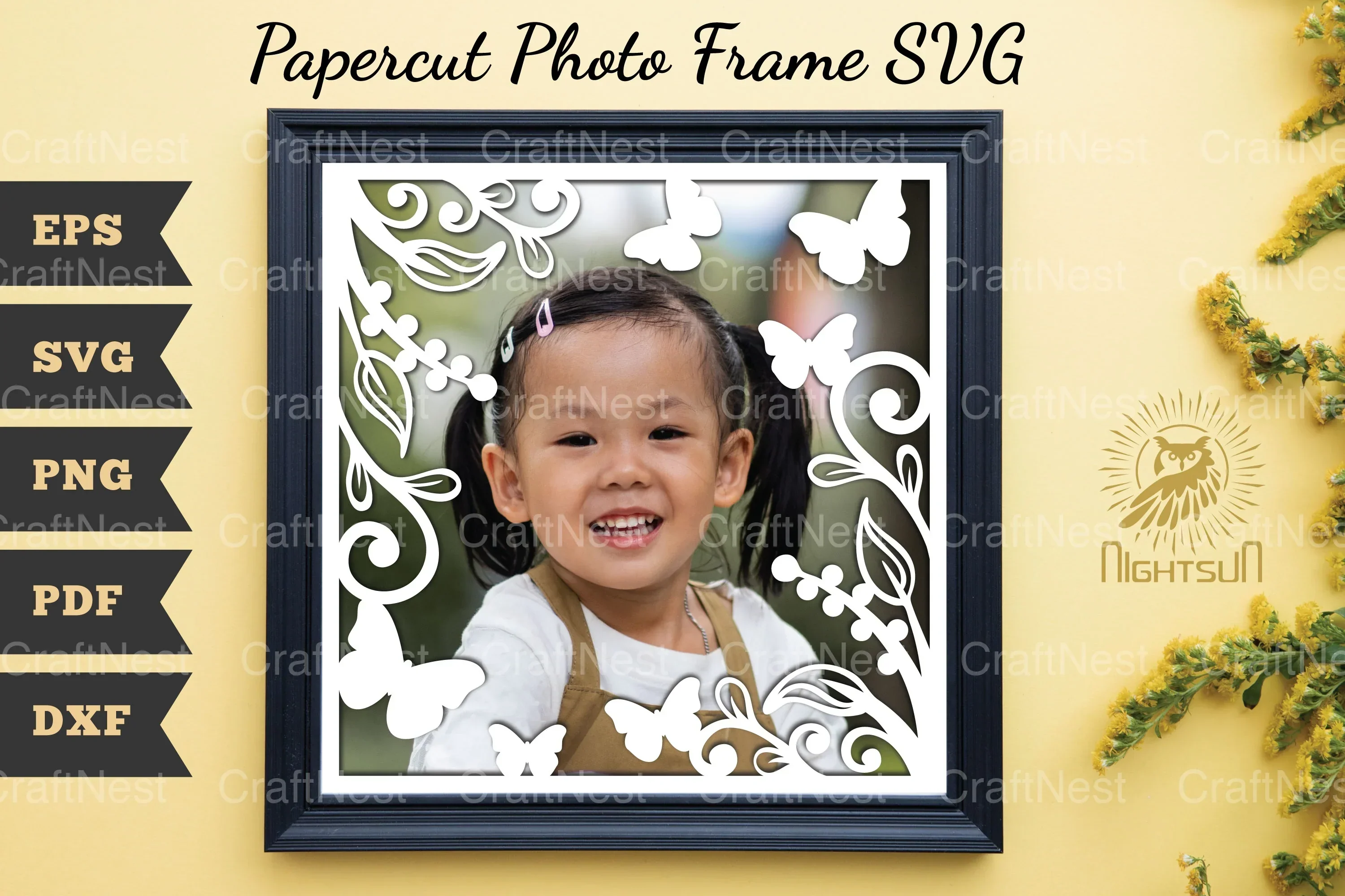 Beautiful Floral Photo Frame Papercut SVG Bundle