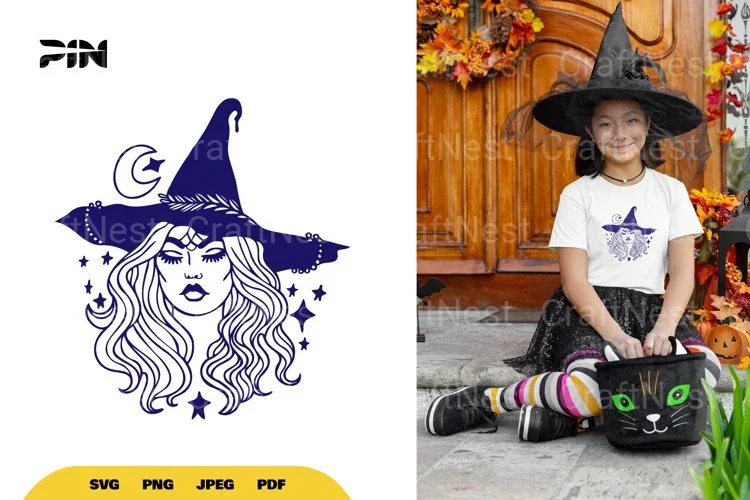 Beautiful Witch Halloween SVG Bundle