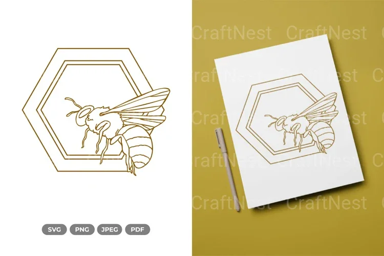 Bee and Honeycomb SVG Bundle