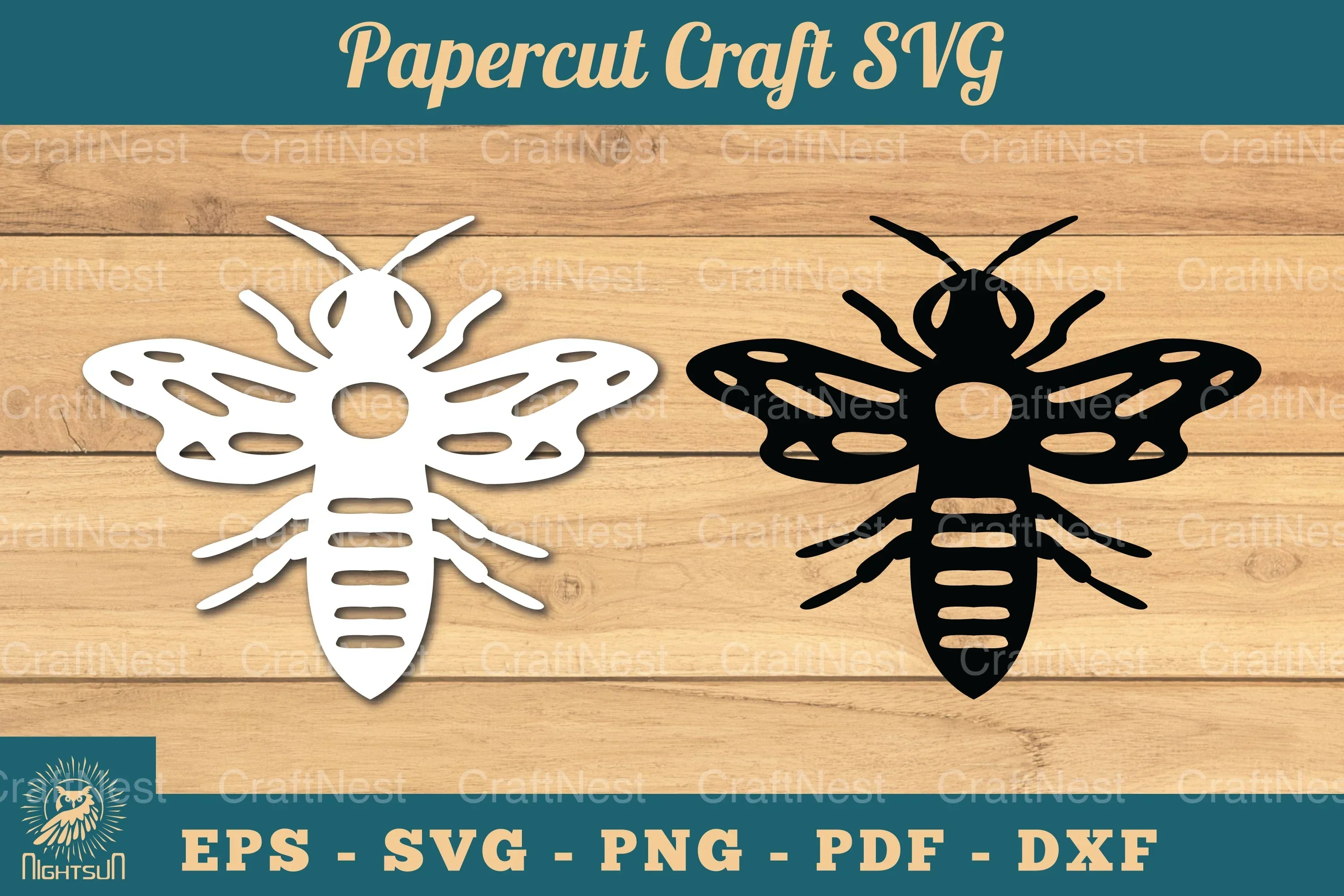 Bee Paper Cutting Craft SVG Bundle