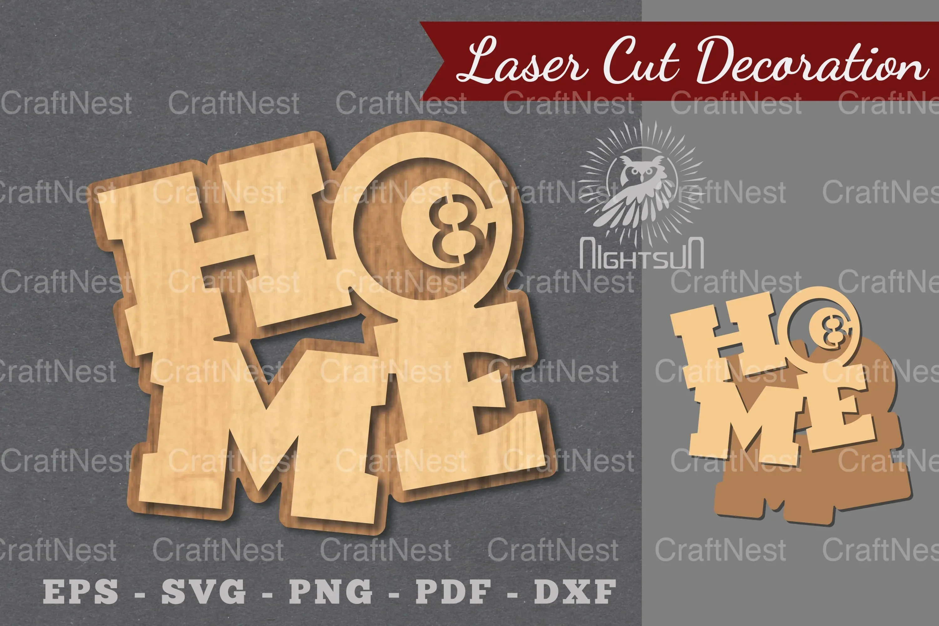 Billiard Home Laser Cut Decoration Clipart Bundle