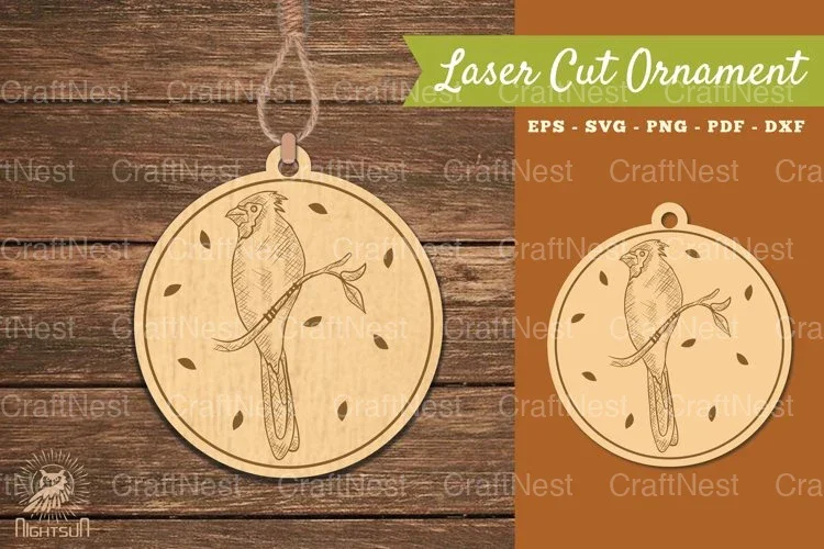 Bird Laser Cut Ornament Clipart Bundle