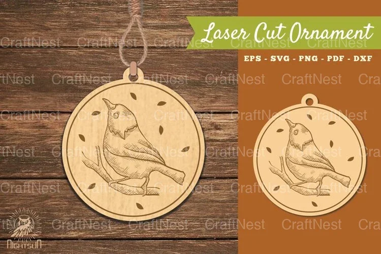 Bird Laser Cut Ornament Clipart Bundle