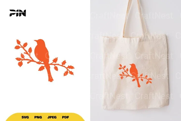 Bird on Branch SVG Bundle