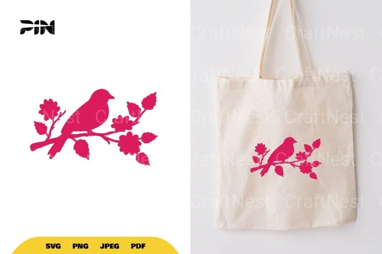 Bird on Branch SVG Bundle