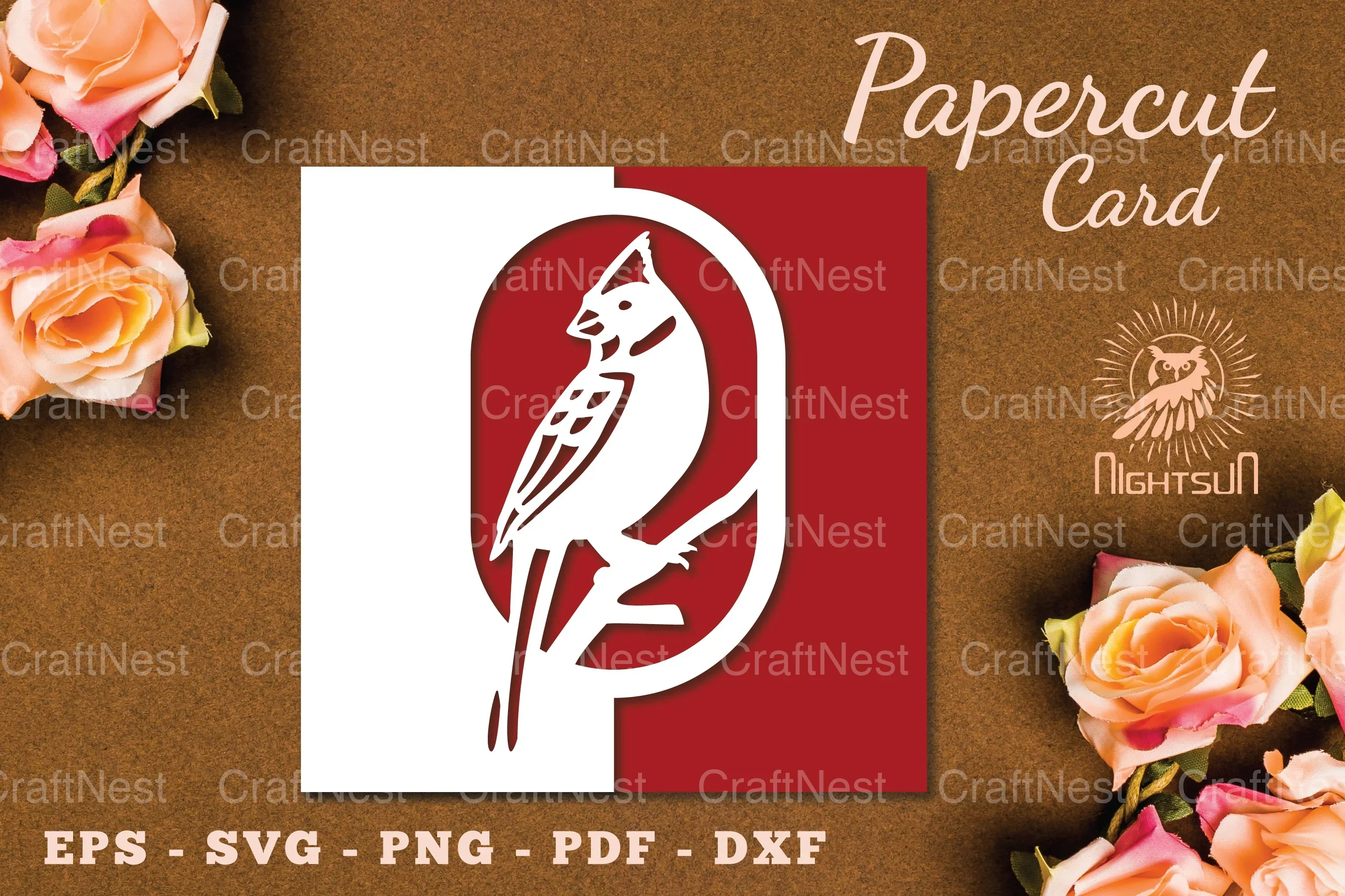 Bird Papercut Card SVG Bundle
