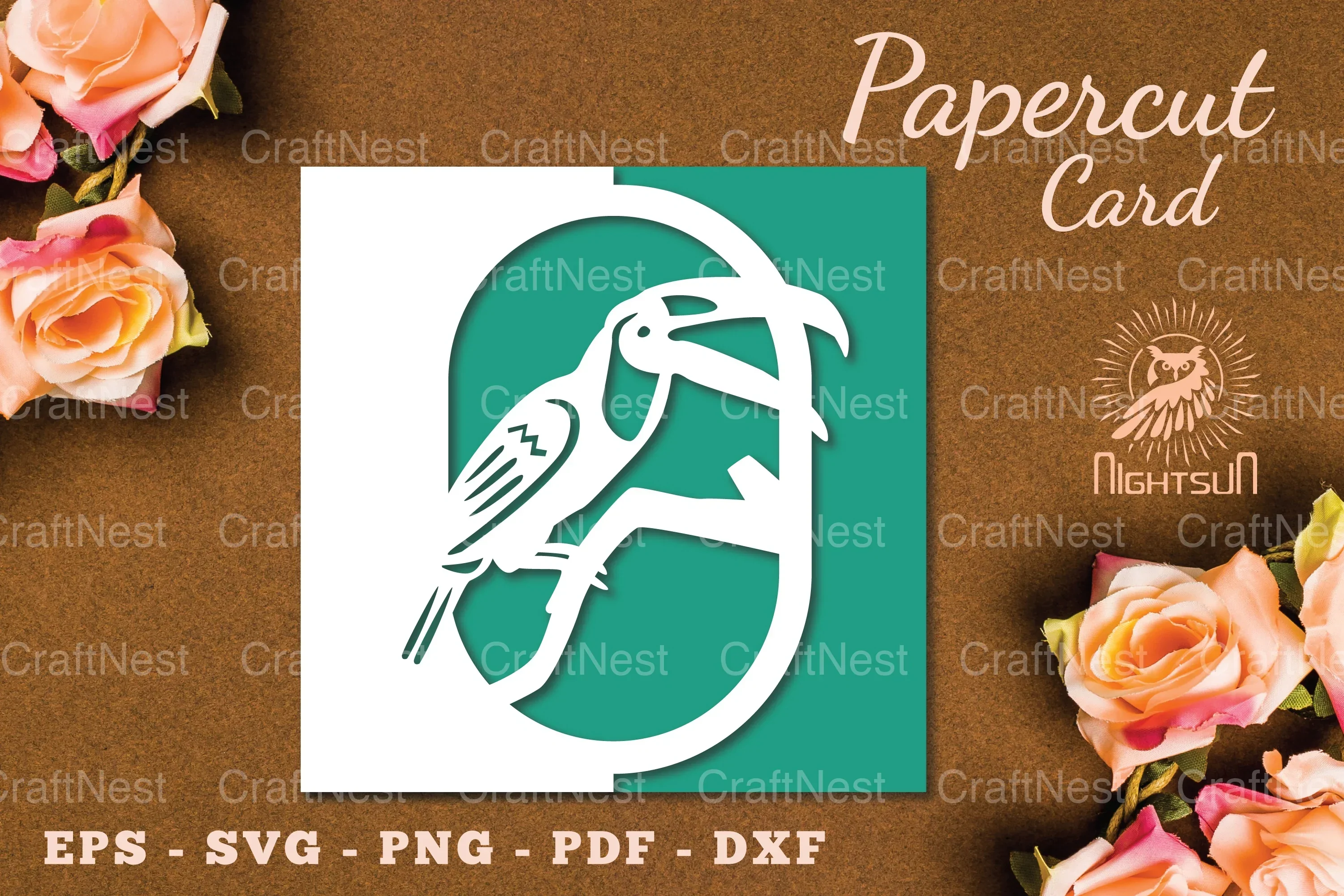 Bird Papercut Card SVG Bundle