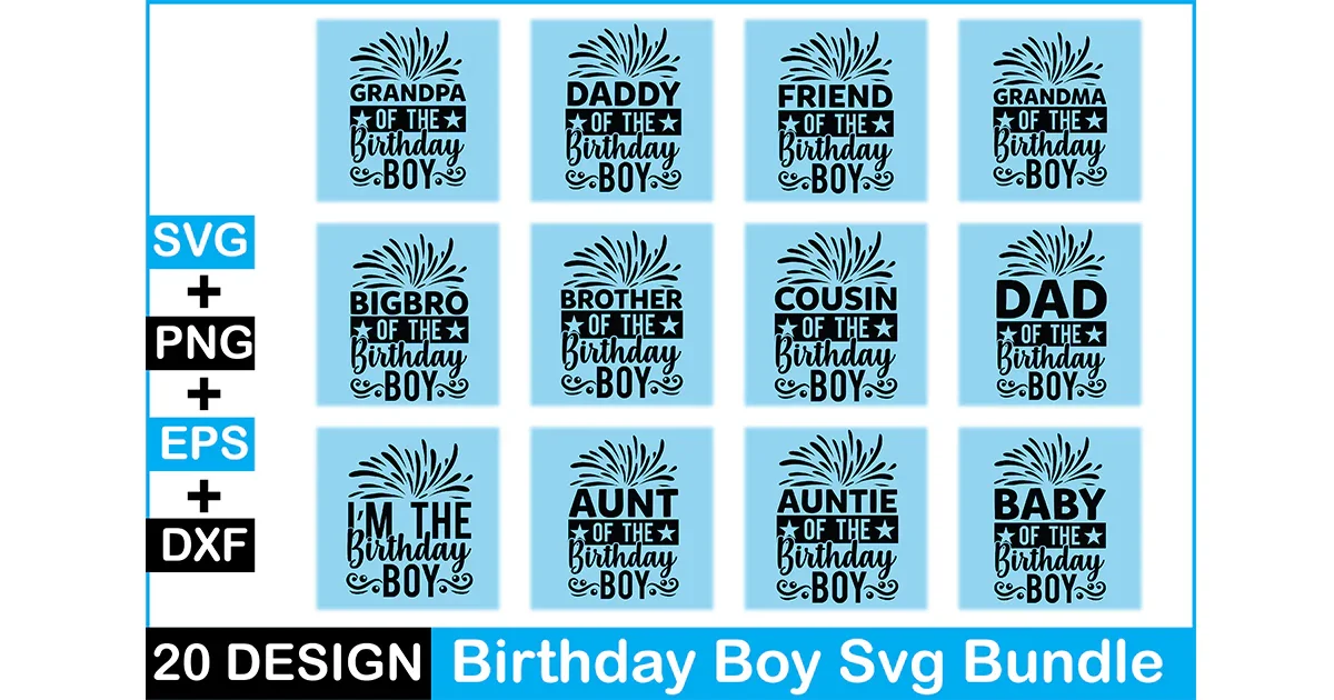 Birthday Boy SVG Bundle - Image 3