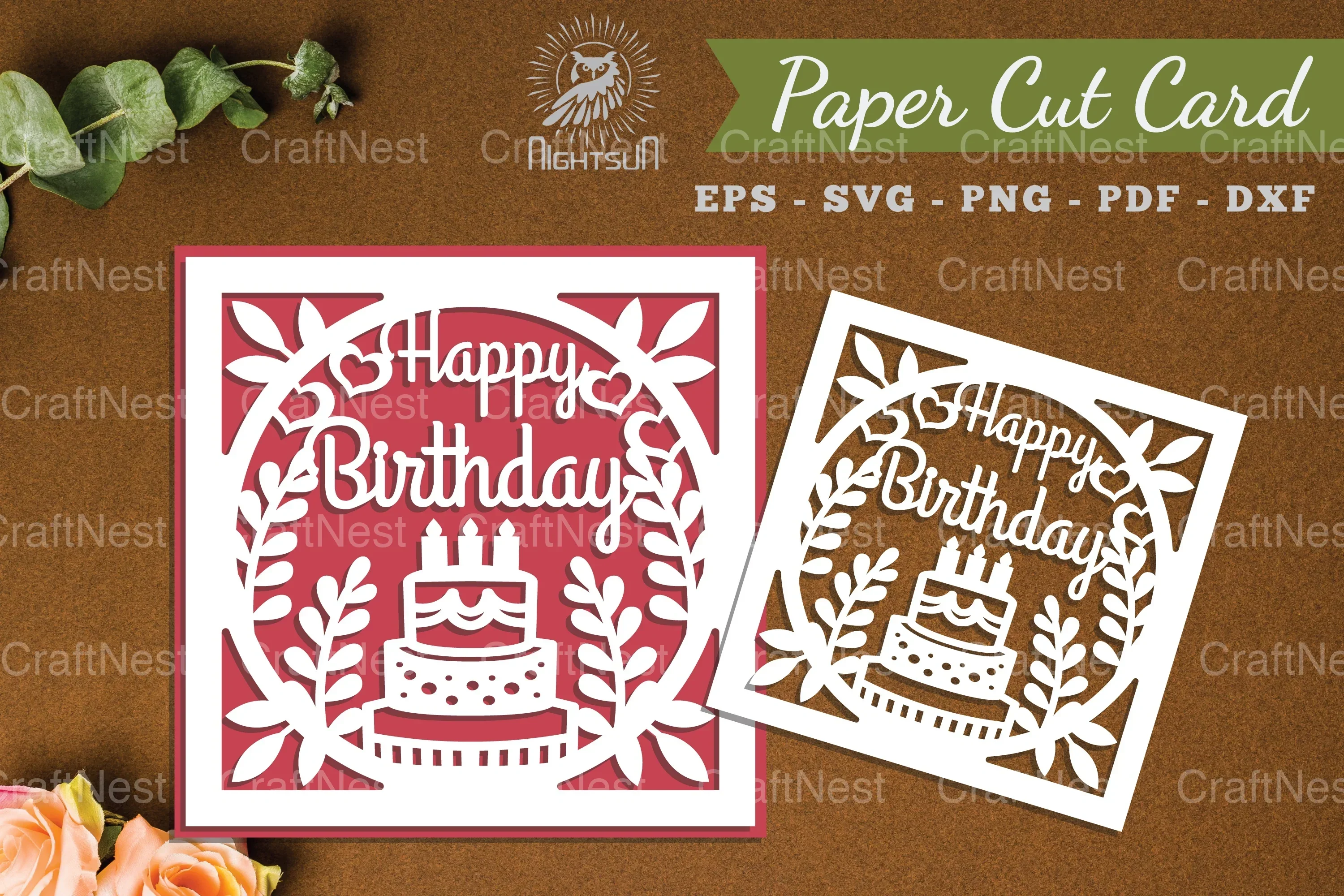 Birthday Card Papercut SVG Bundle