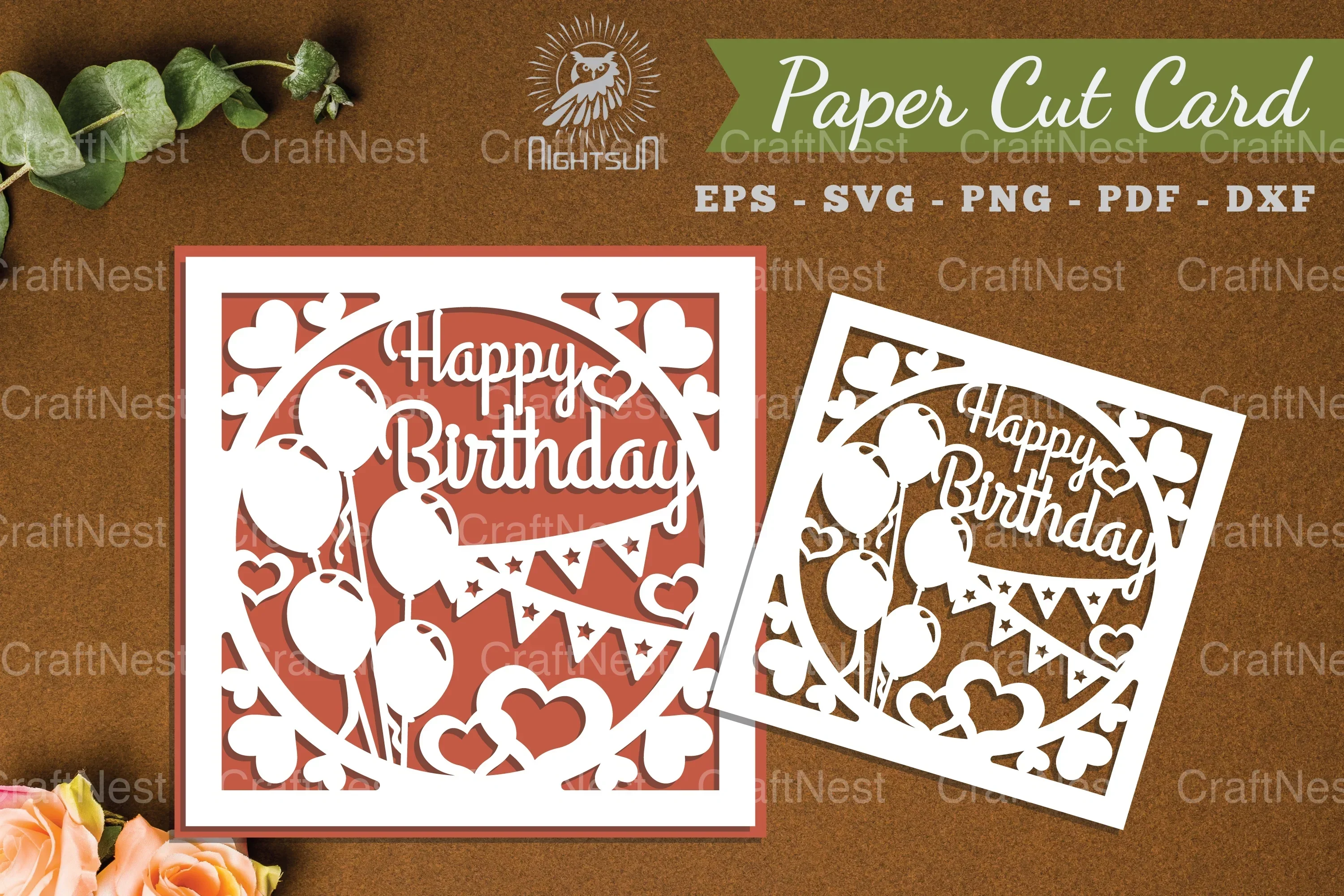 Birthday Card Papercut SVG Bundle