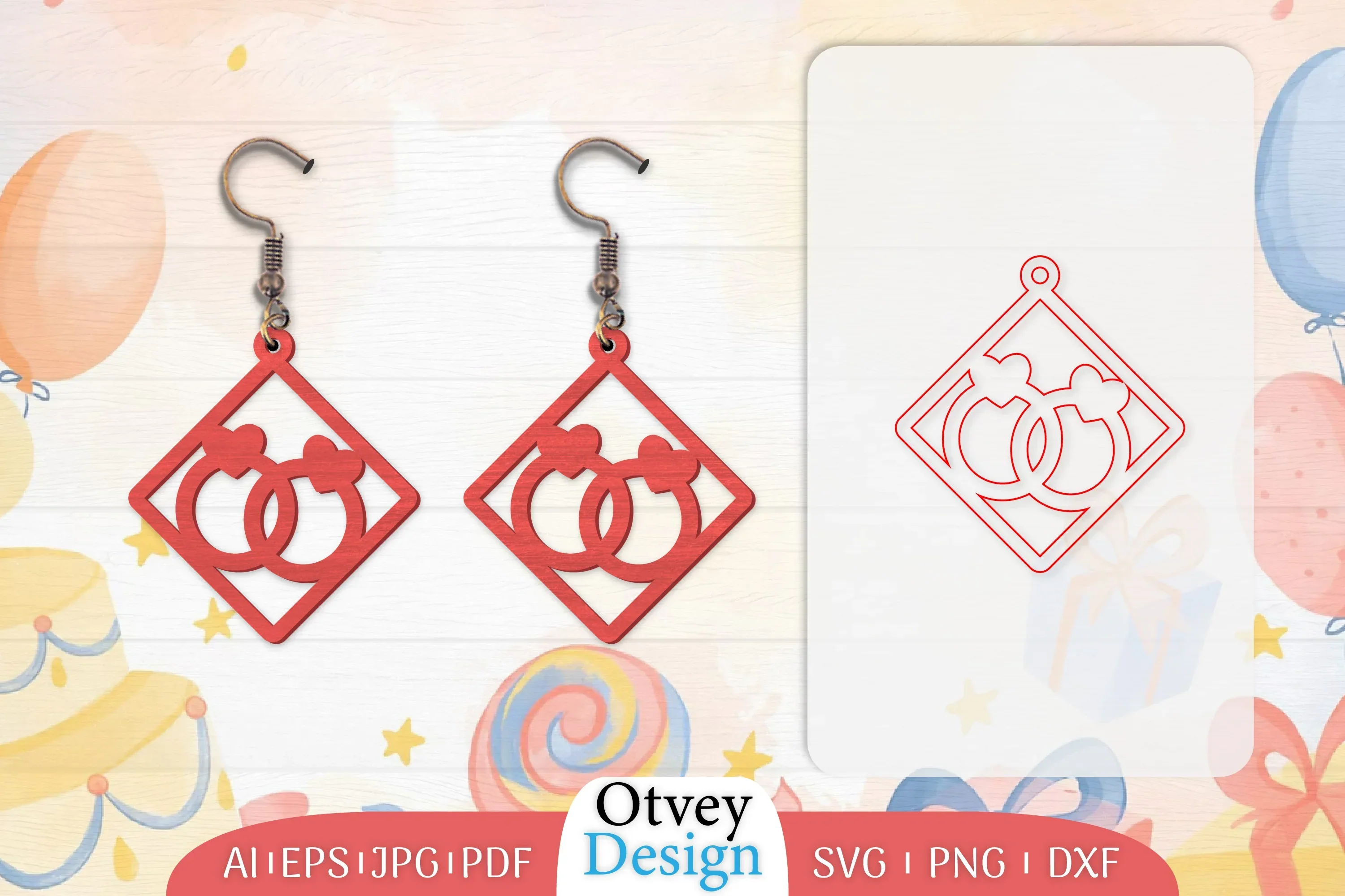Birthday Earrings Lasercut SVG Bundle