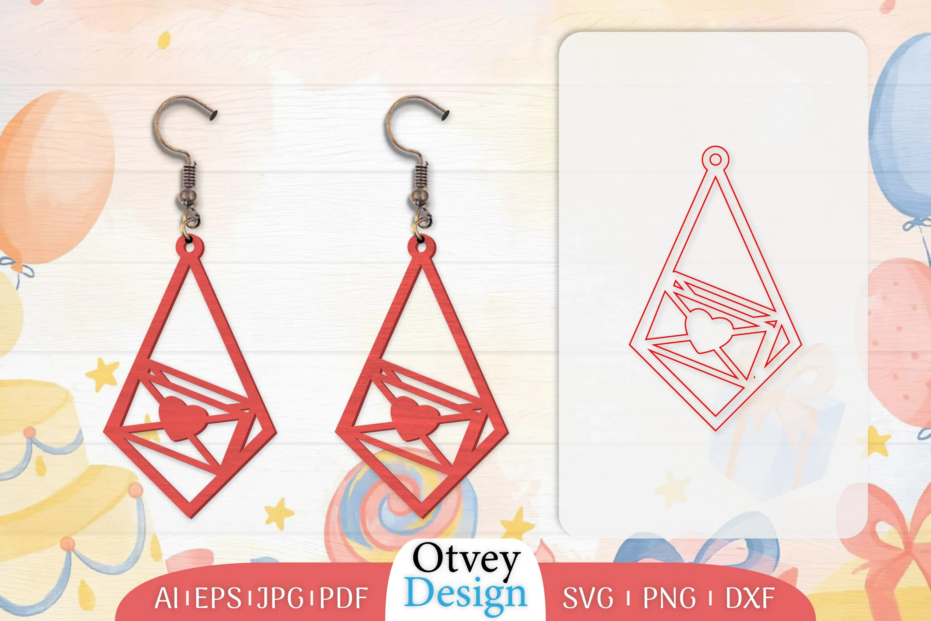 Birthday Earrings Lasercut SVG Bundle