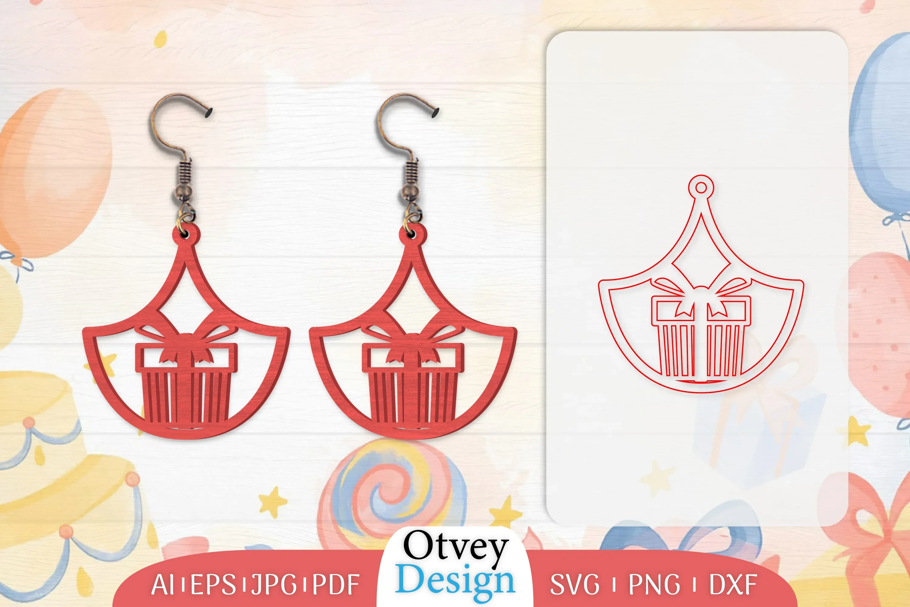Birthday Earrings Lasercut SVG Bundle