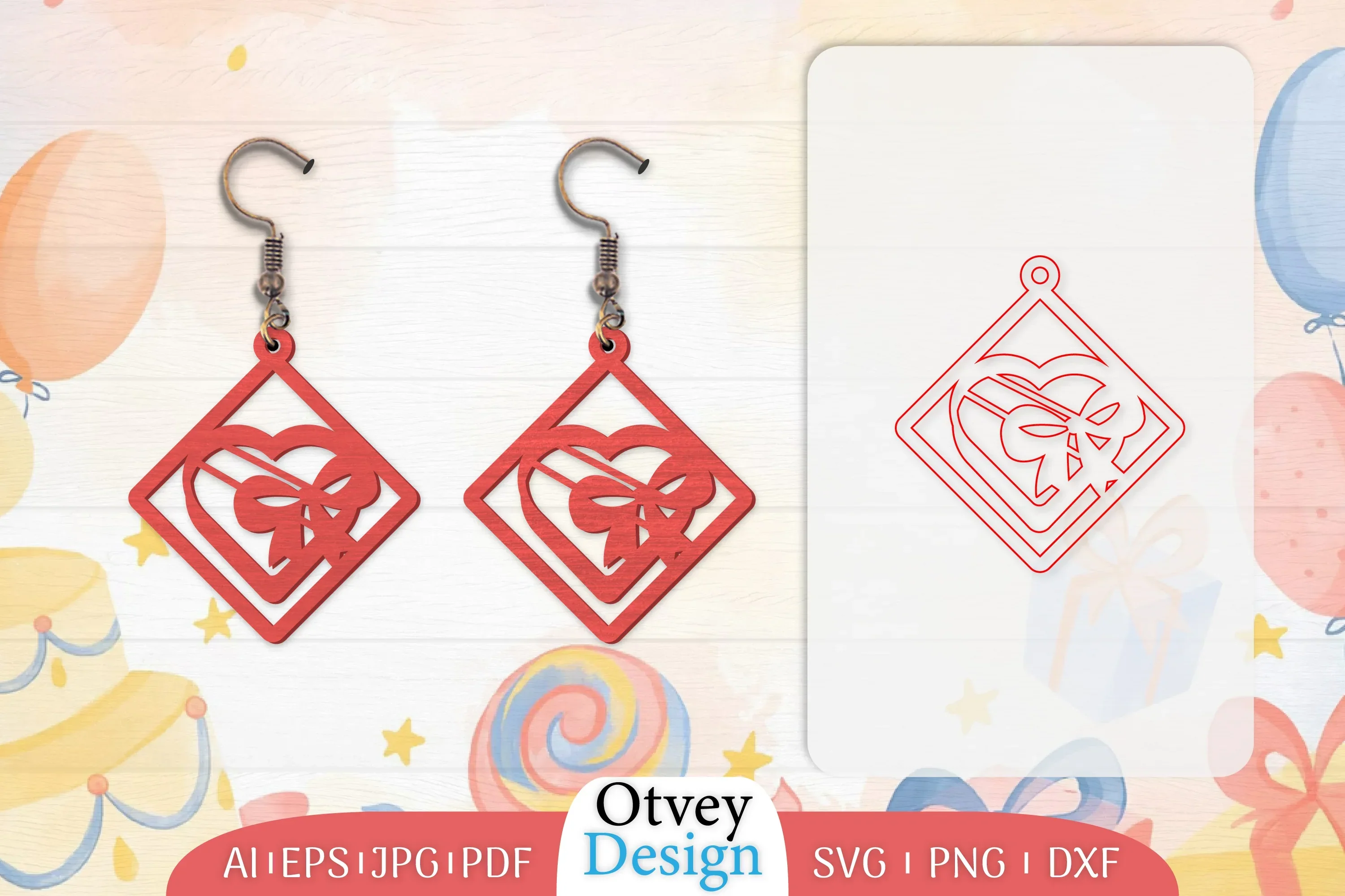 Birthday Earrings Lasercut SVG Bundle