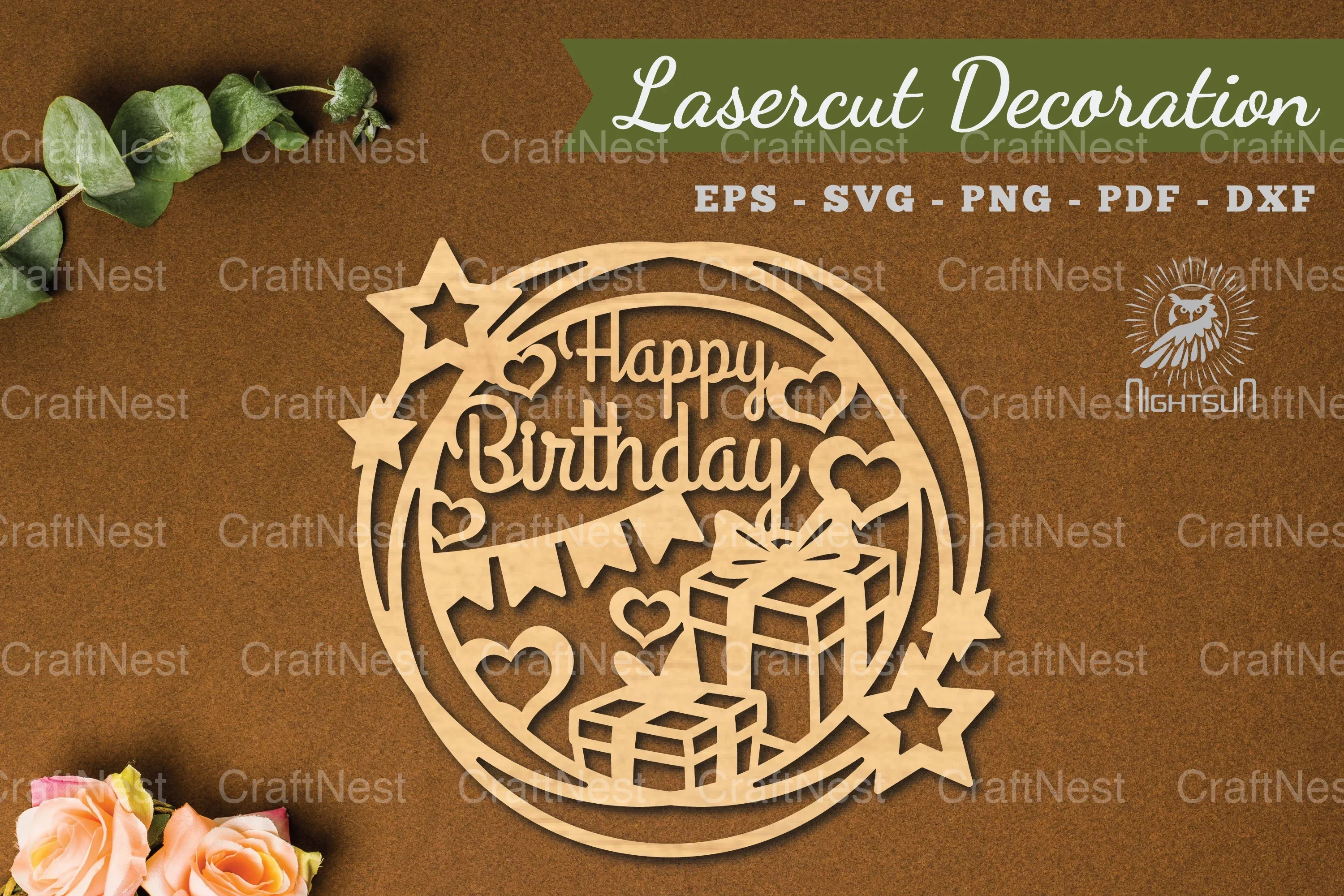 Birthday Laser Cut Decoration SVG Bundle