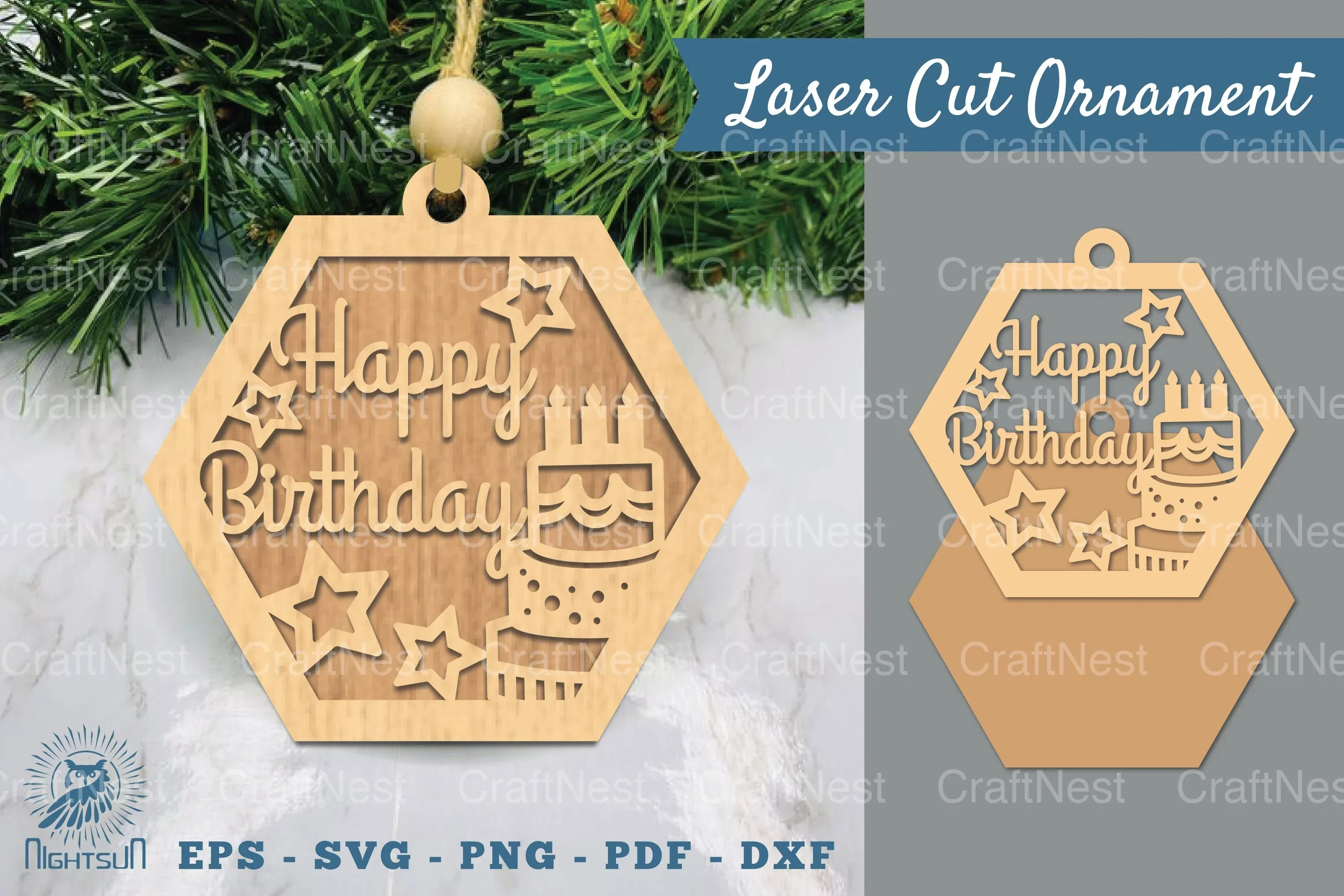 Birthday Laser Cut Ornament SVG Bundle