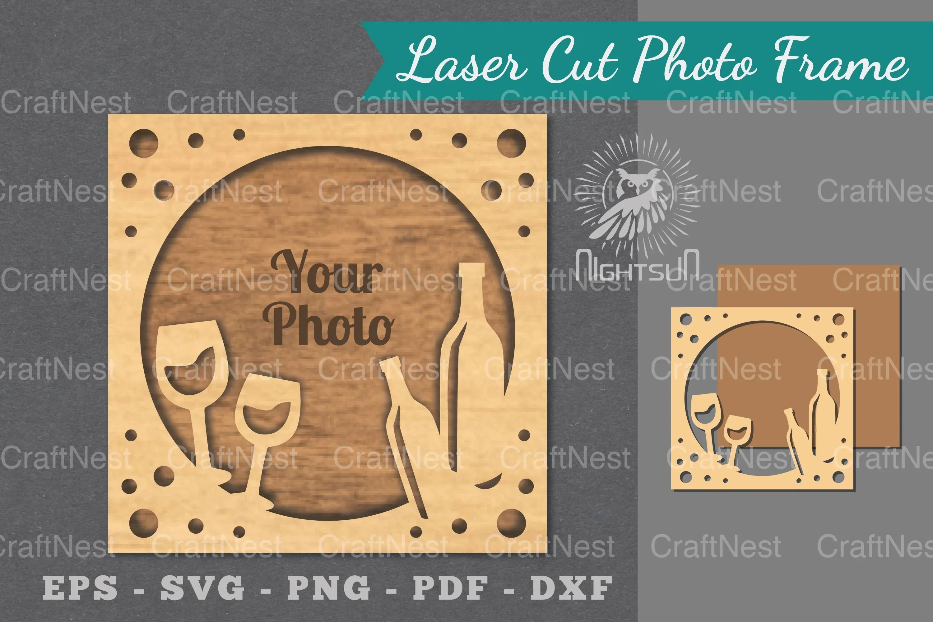 Birthday Laser Cut Photo Frame Clipart Bundle