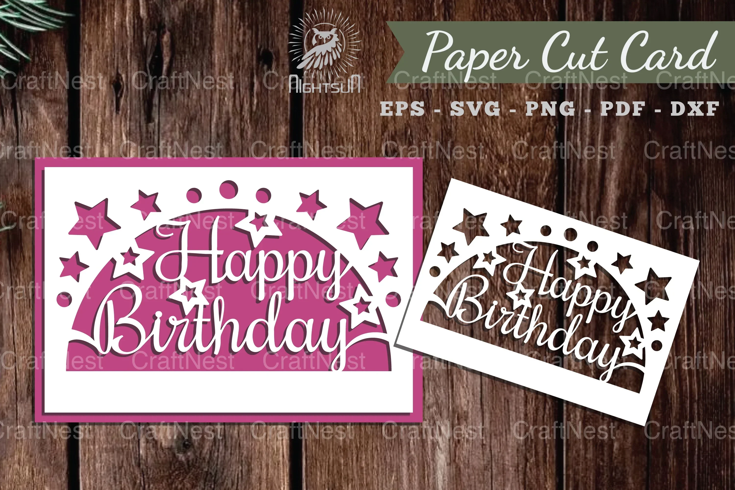 Birthday Papercut Card SVG Bundle