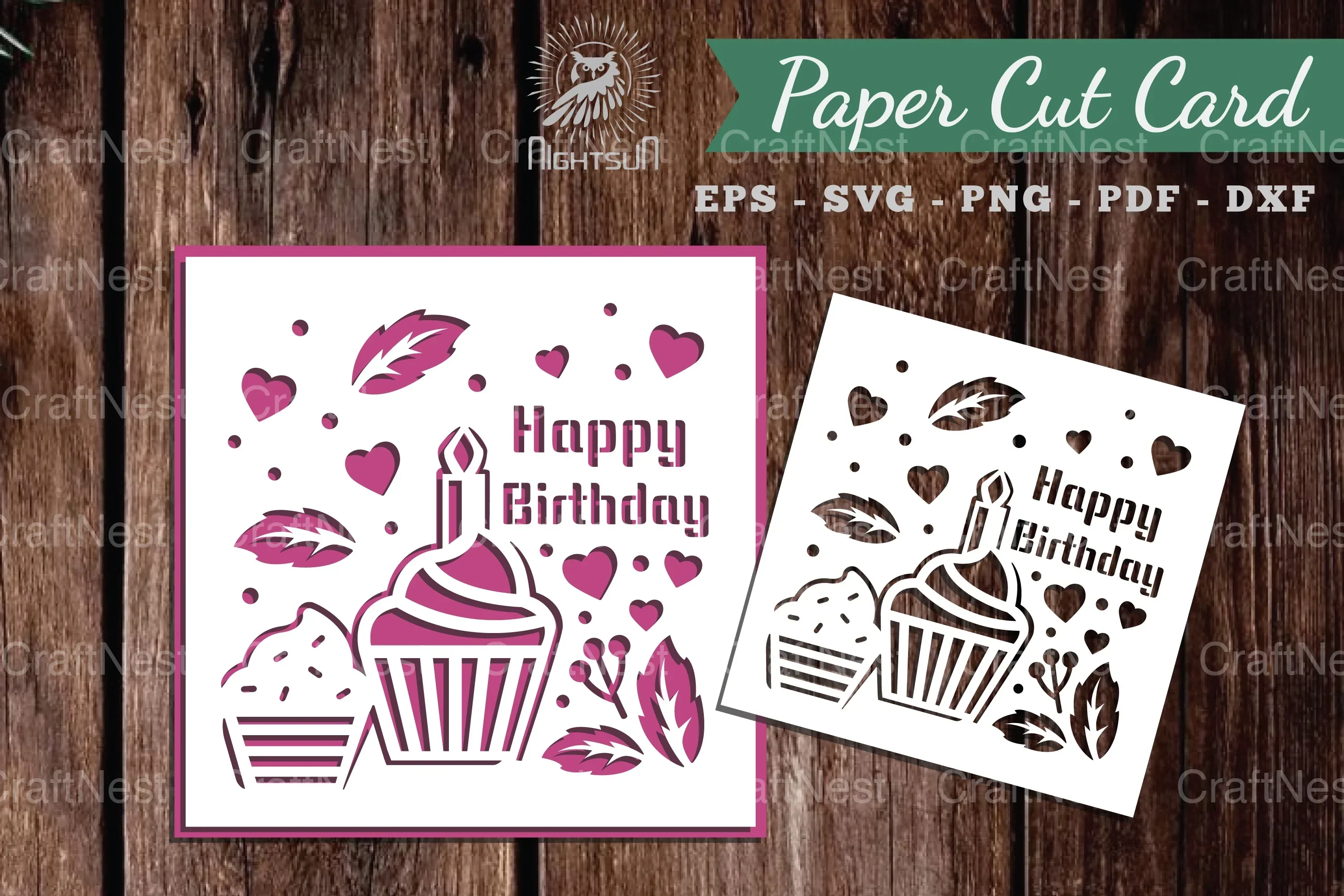 Birthday Papercut Card SVG Bundle