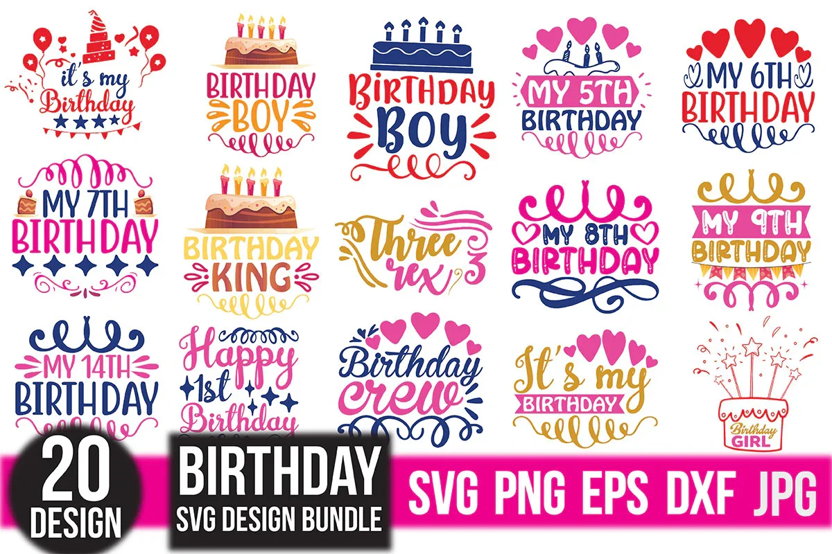Birthday SVG Bundle