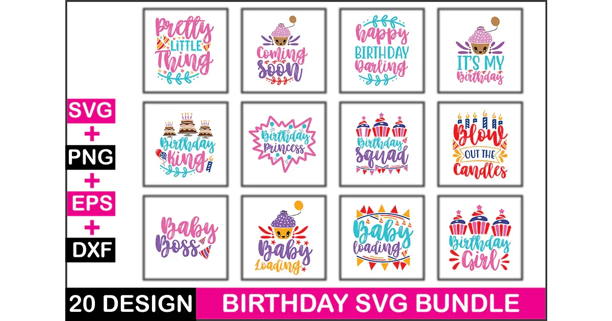 Birthday SVG Bundle - Image 3