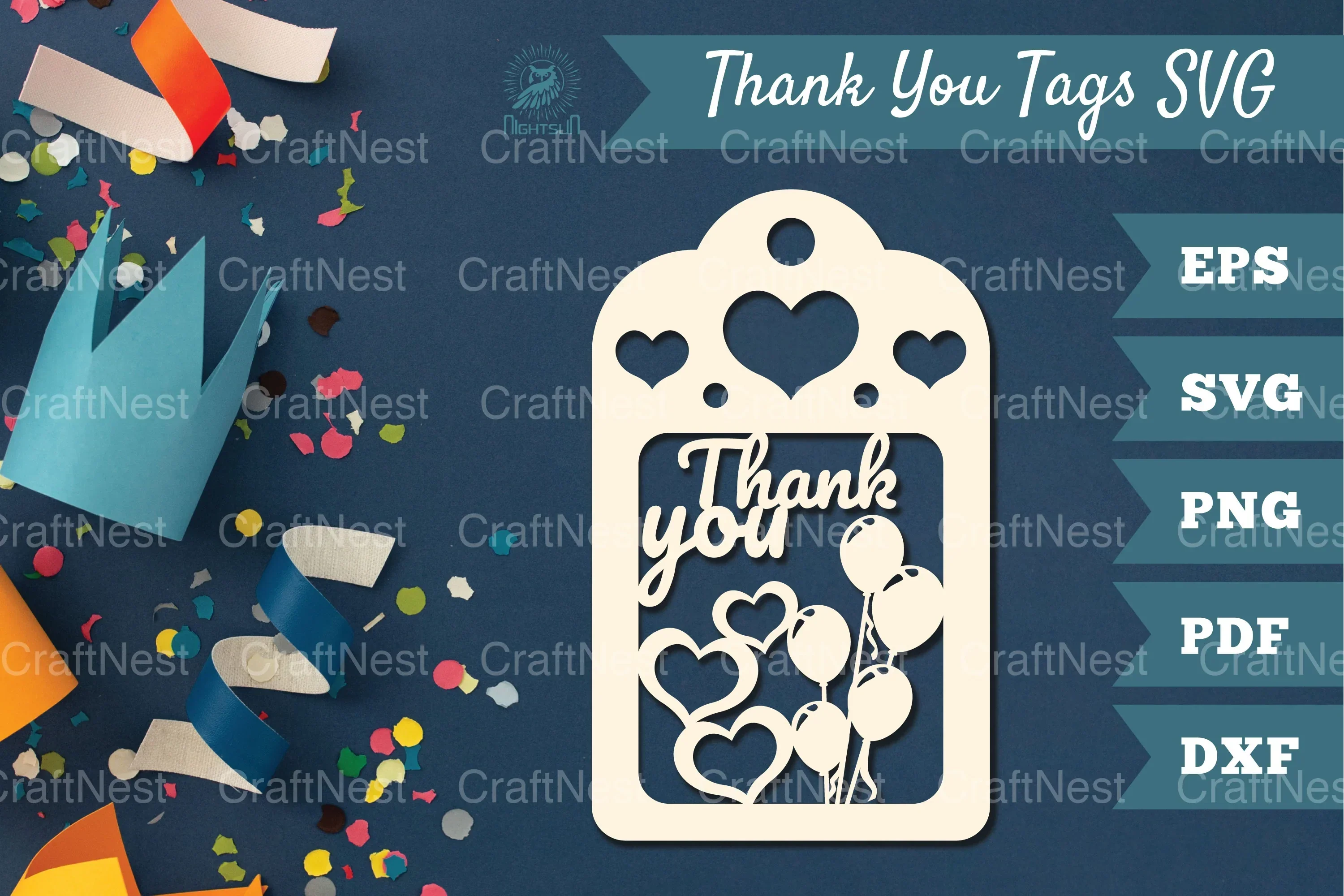 Birthday Thank You Tags Clipart Bundle