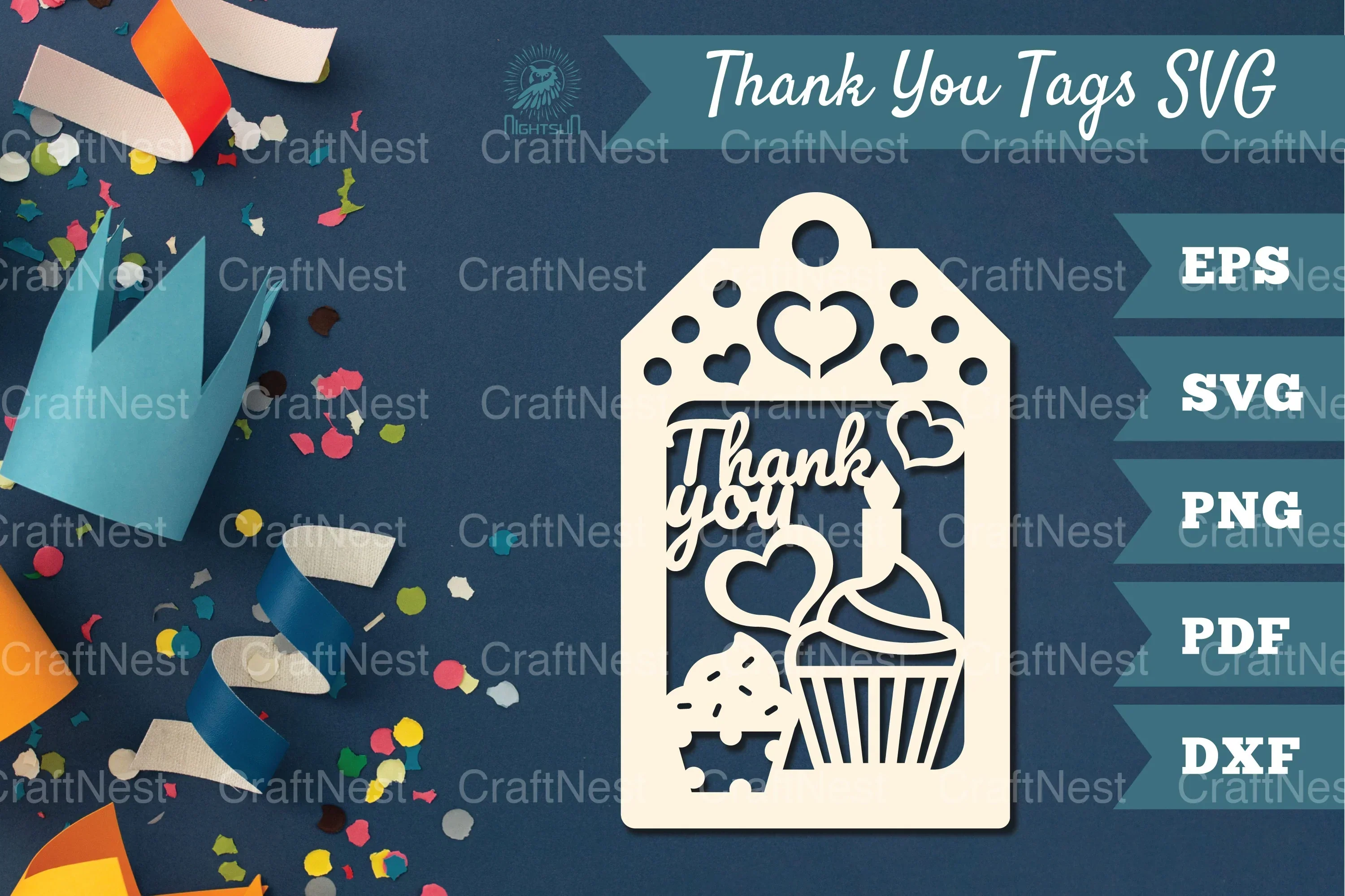 Birthday Thank You Tags SVG Bundle