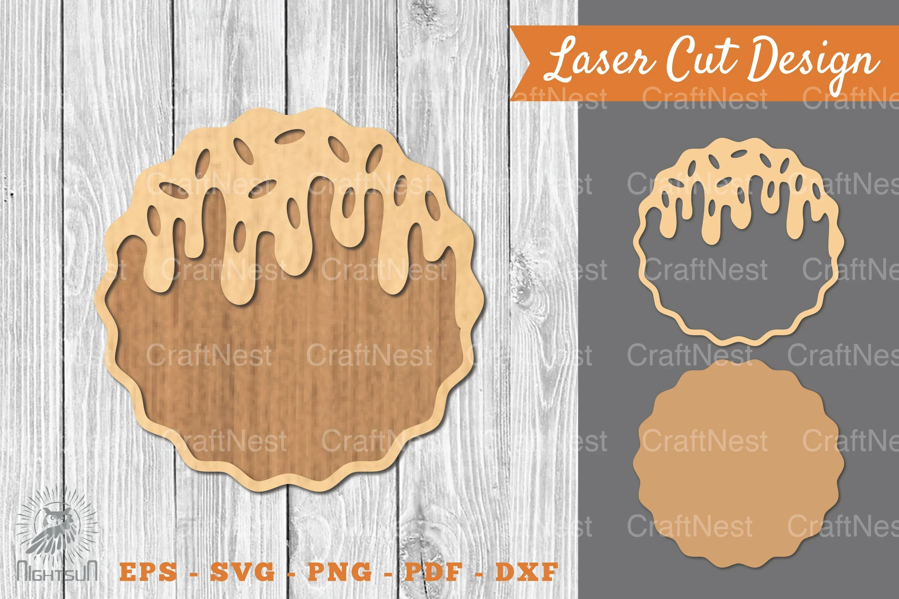 Biscuit Chocolate Laser Cut Decoration Clipart Bundle