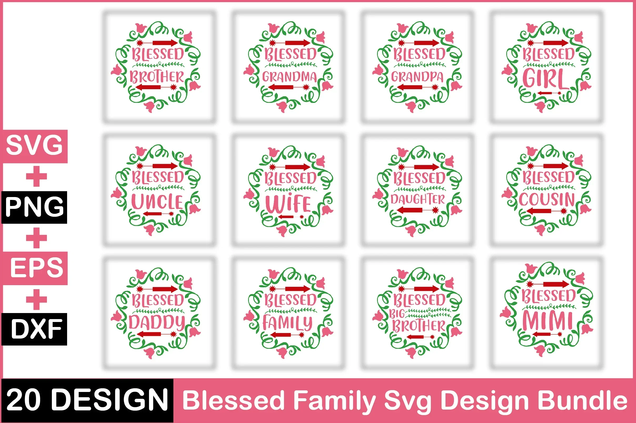 Blessed Family SVG Bundle