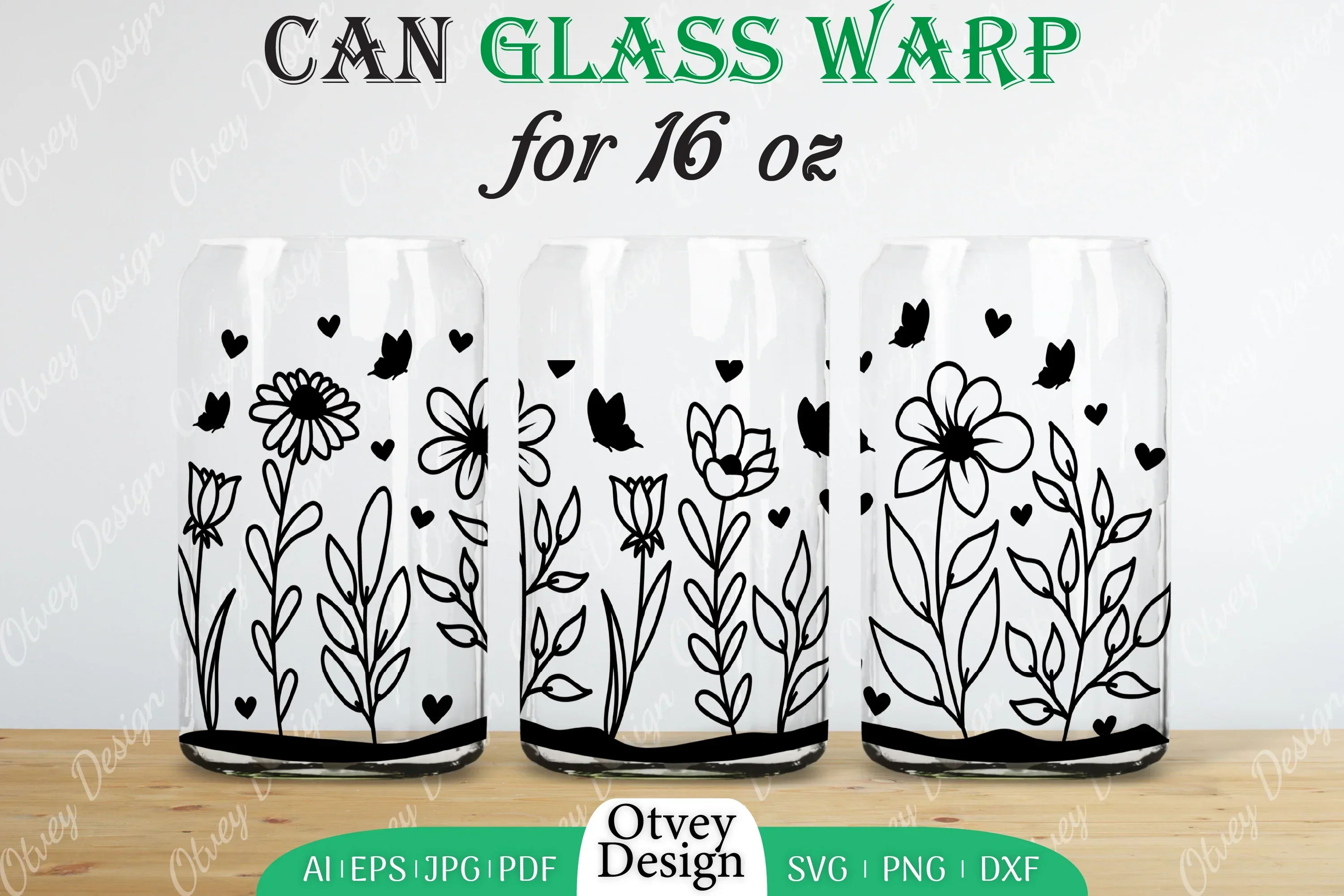 Blooming Wildflowers Can Glass 16 OZ SVG Bundle - Image 2