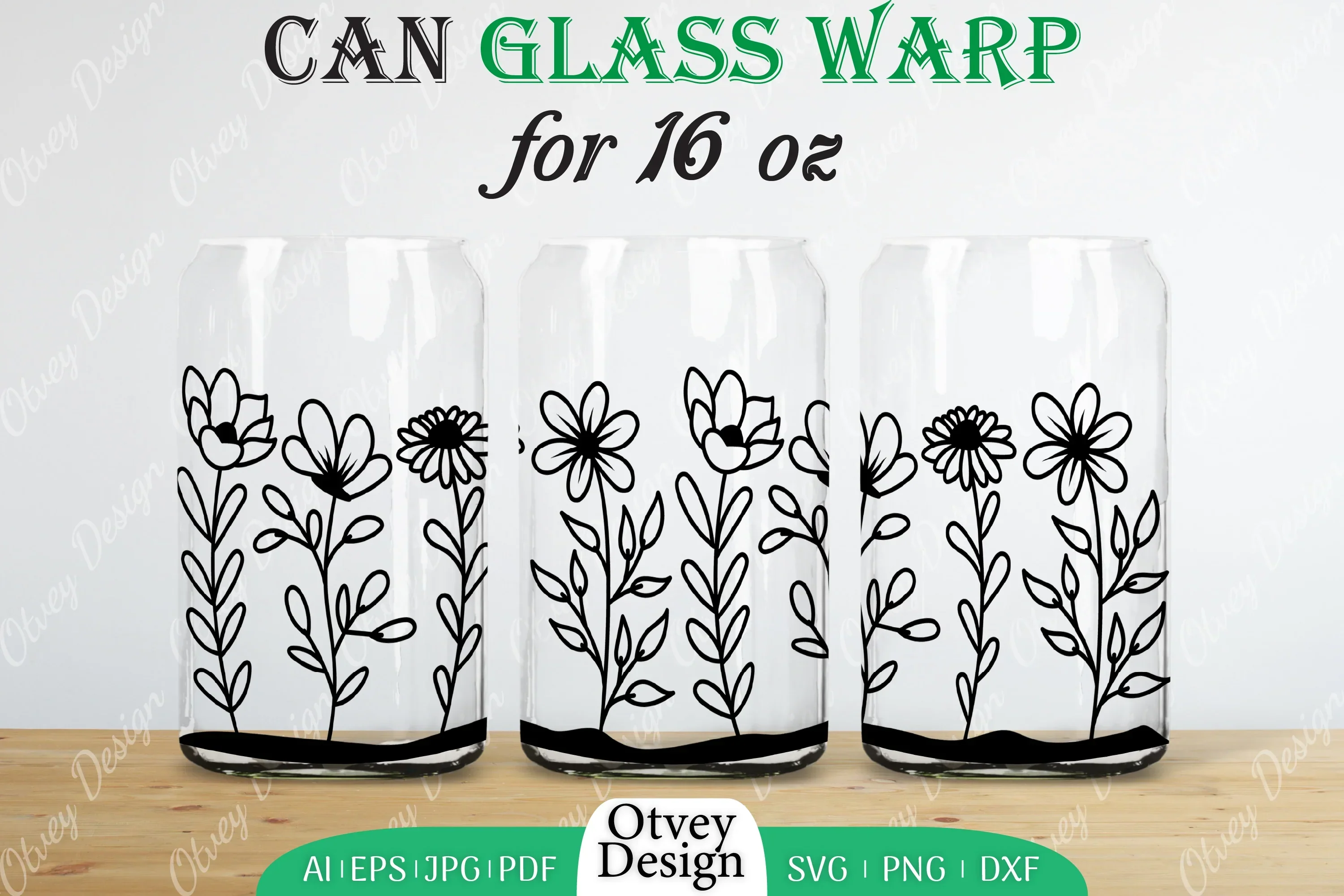 Blooming Wildflowers Can Glass 16 OZ SVG Bundle - Image 2
