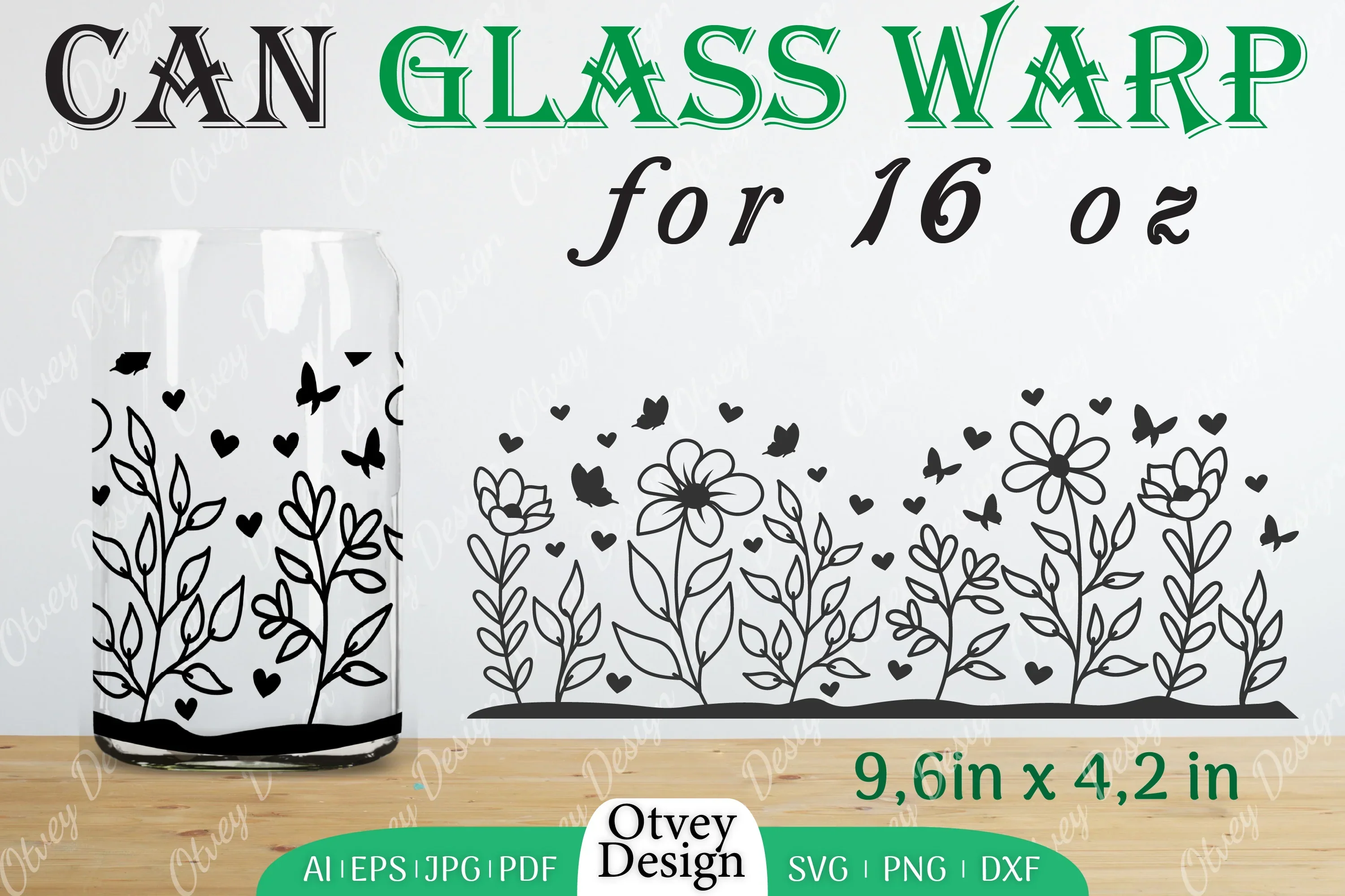 Blooming Wildflowers Can Glass 16 OZ SVG Bundle
