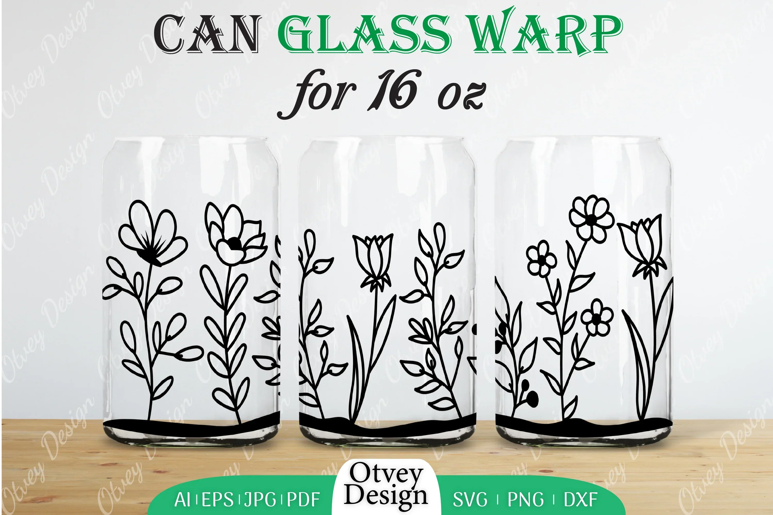 Blooming Wildflowers Can Glass 16 OZ SVG Bundle - Image 2