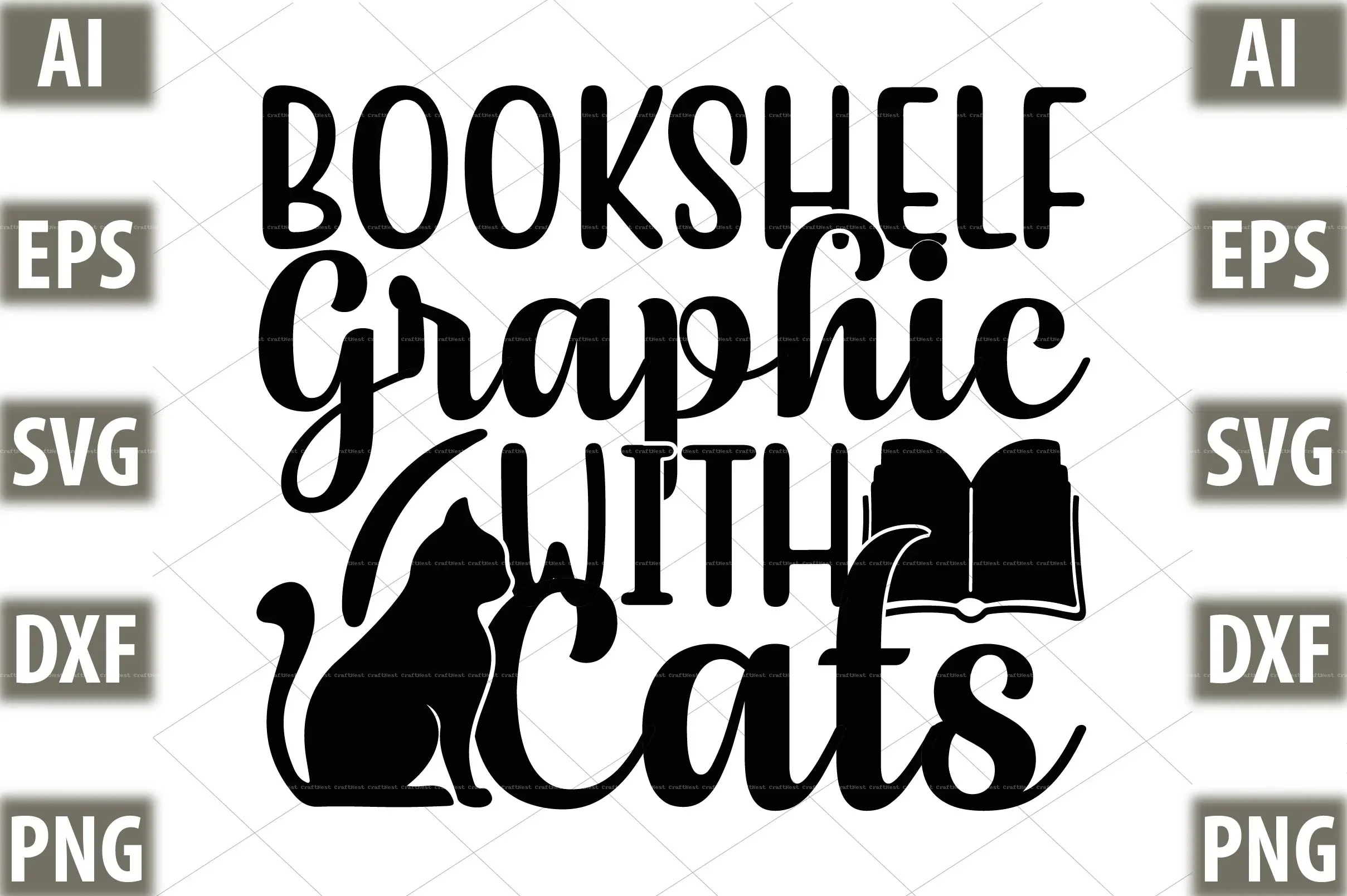 Book Lover SVG Design Bundle - Image 9