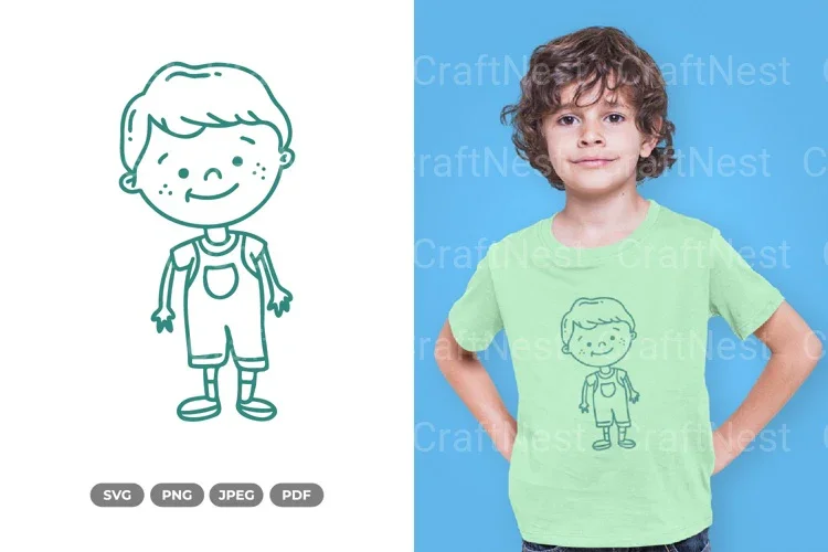 Boy Doodle Clipart Bundle