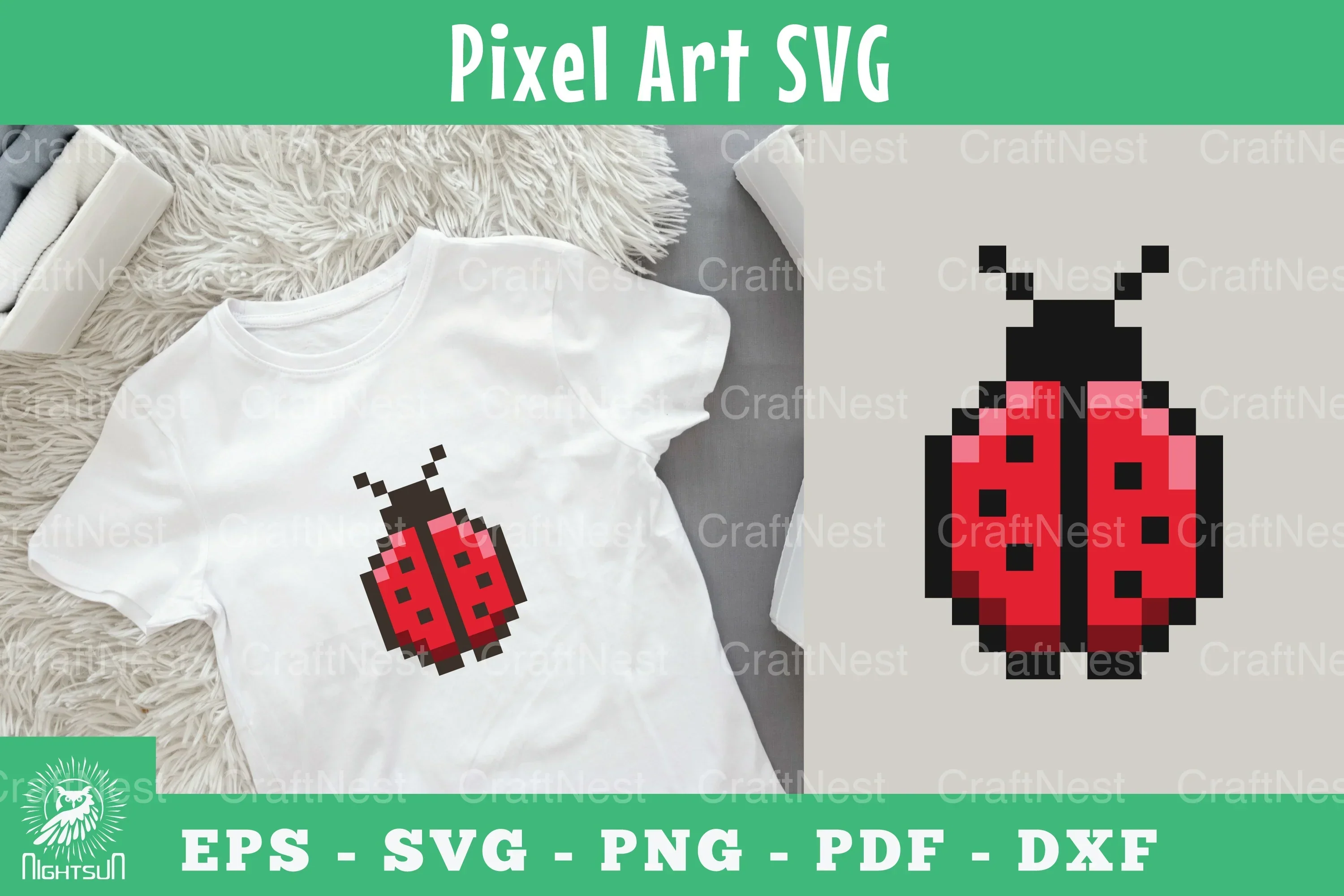 Bugs Pixel Art Clipart Bundle
