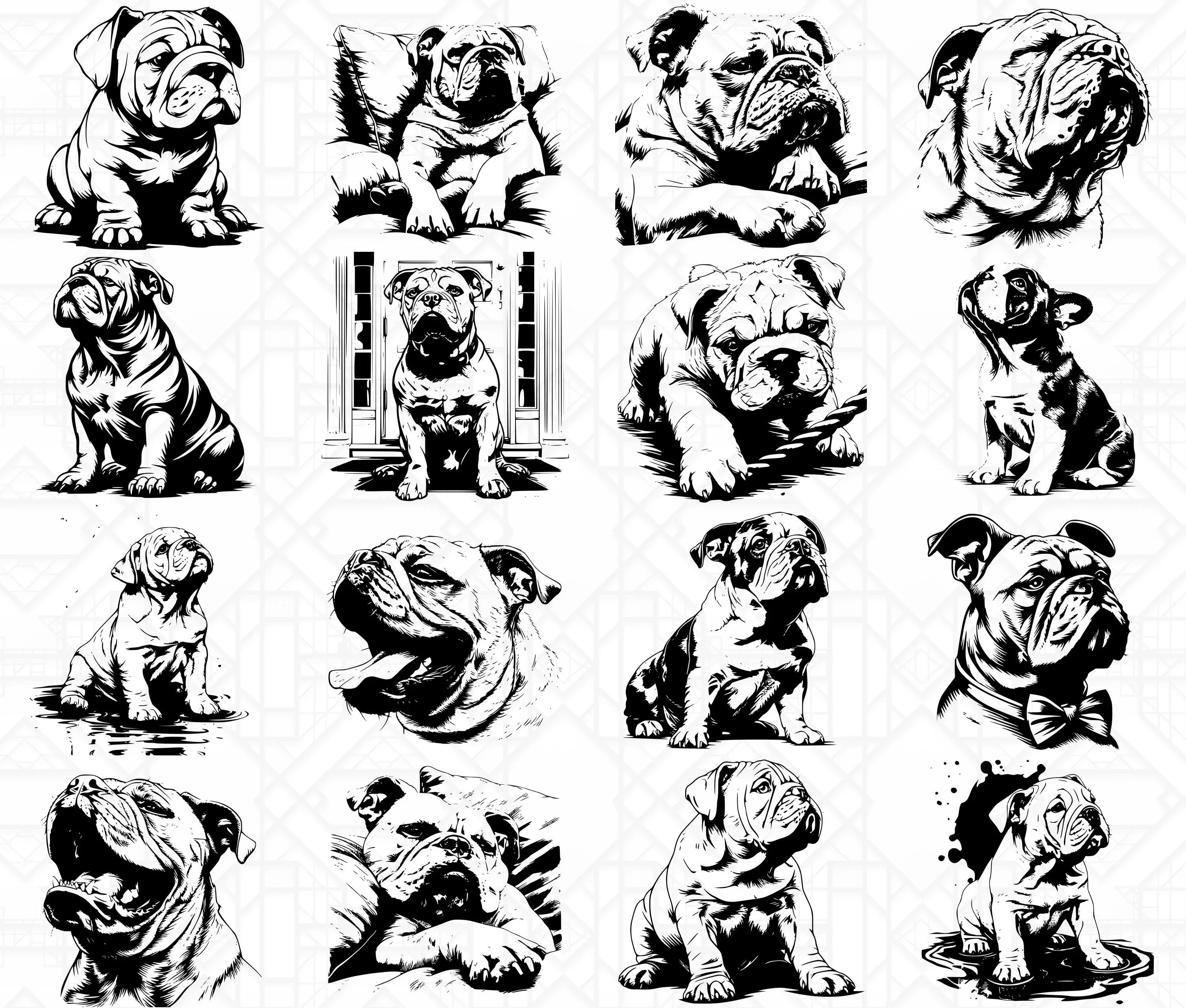 Bulldog Dog SVG Bundle - Image 2