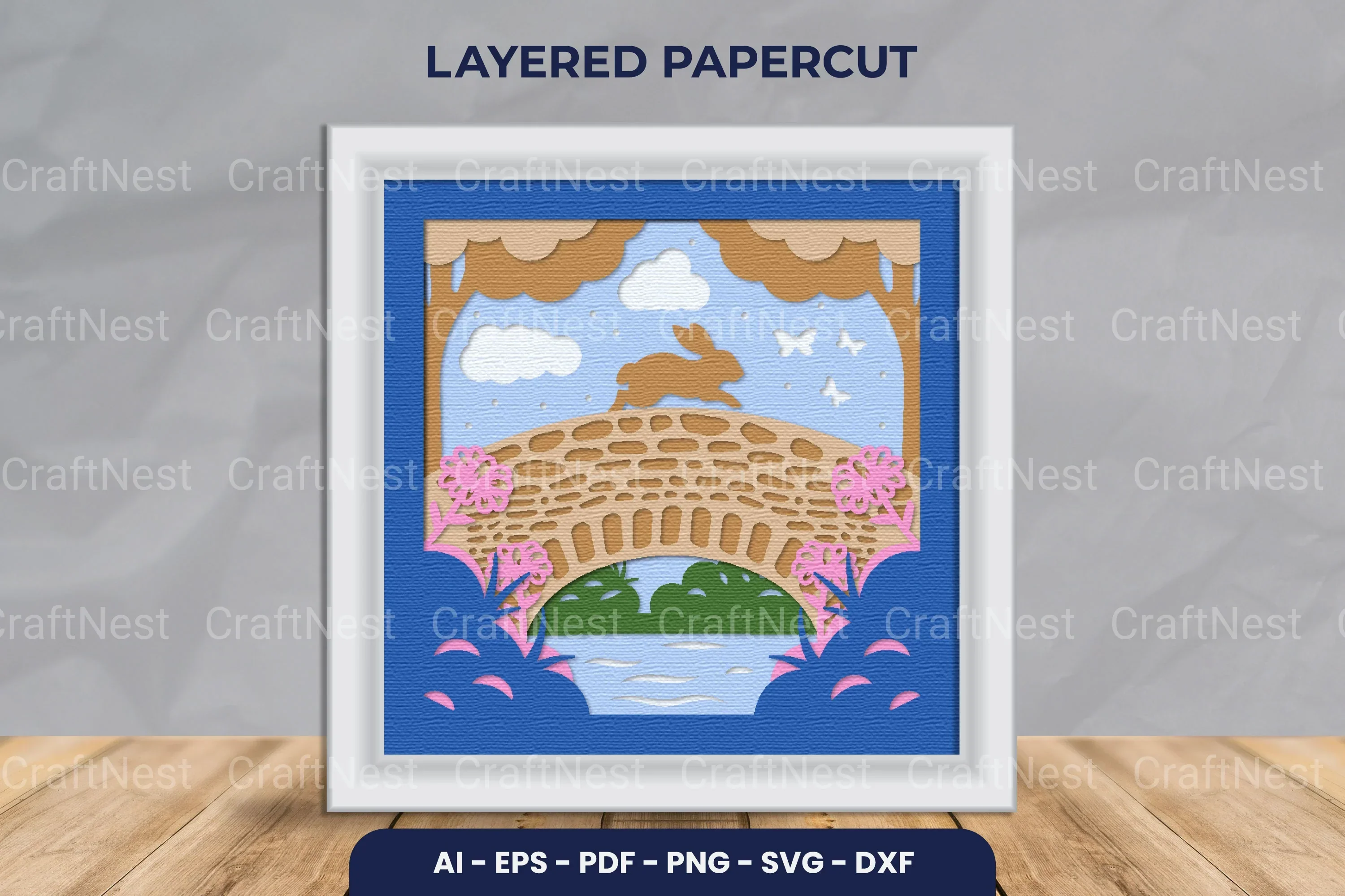 Bunny Layered Papercut SVG Bundle