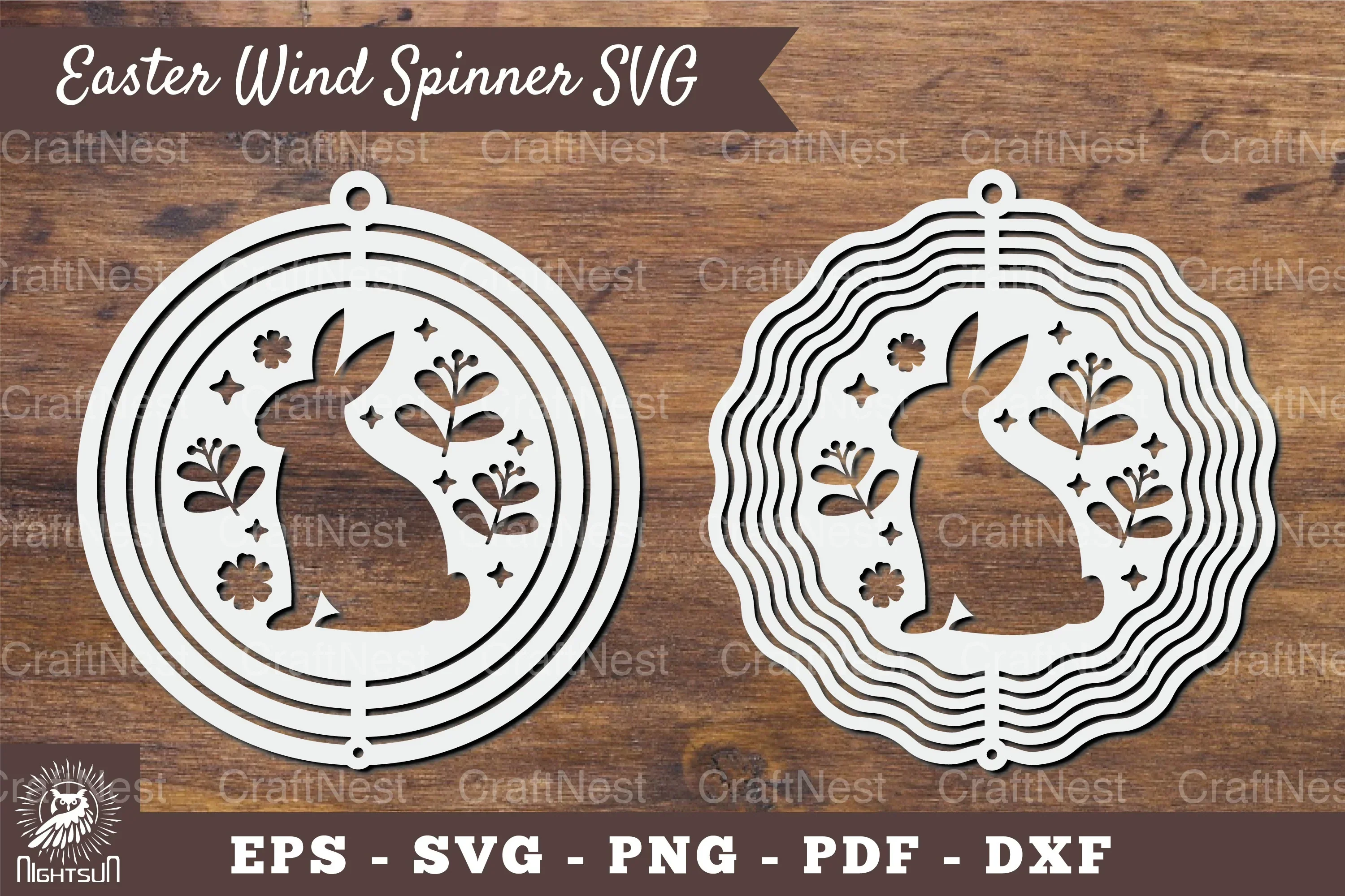 Bunny Wind Spinner SVG Bundle
