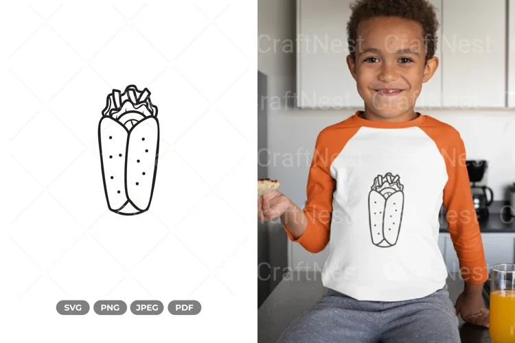 Burrito Fast Food Clipart Bundle