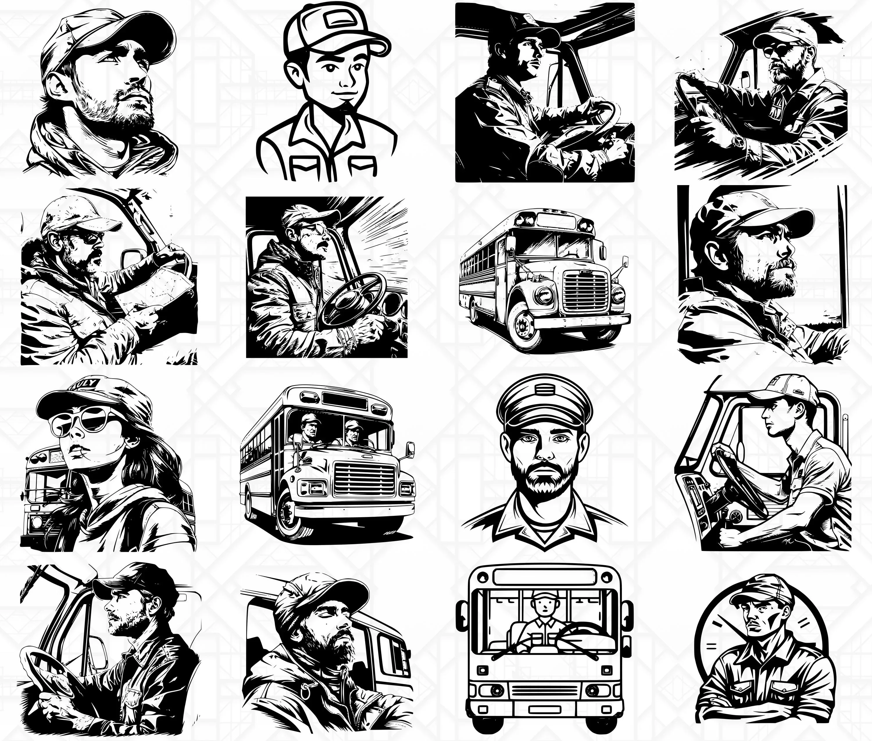 Bus Driver SVG Bundle - Image 3