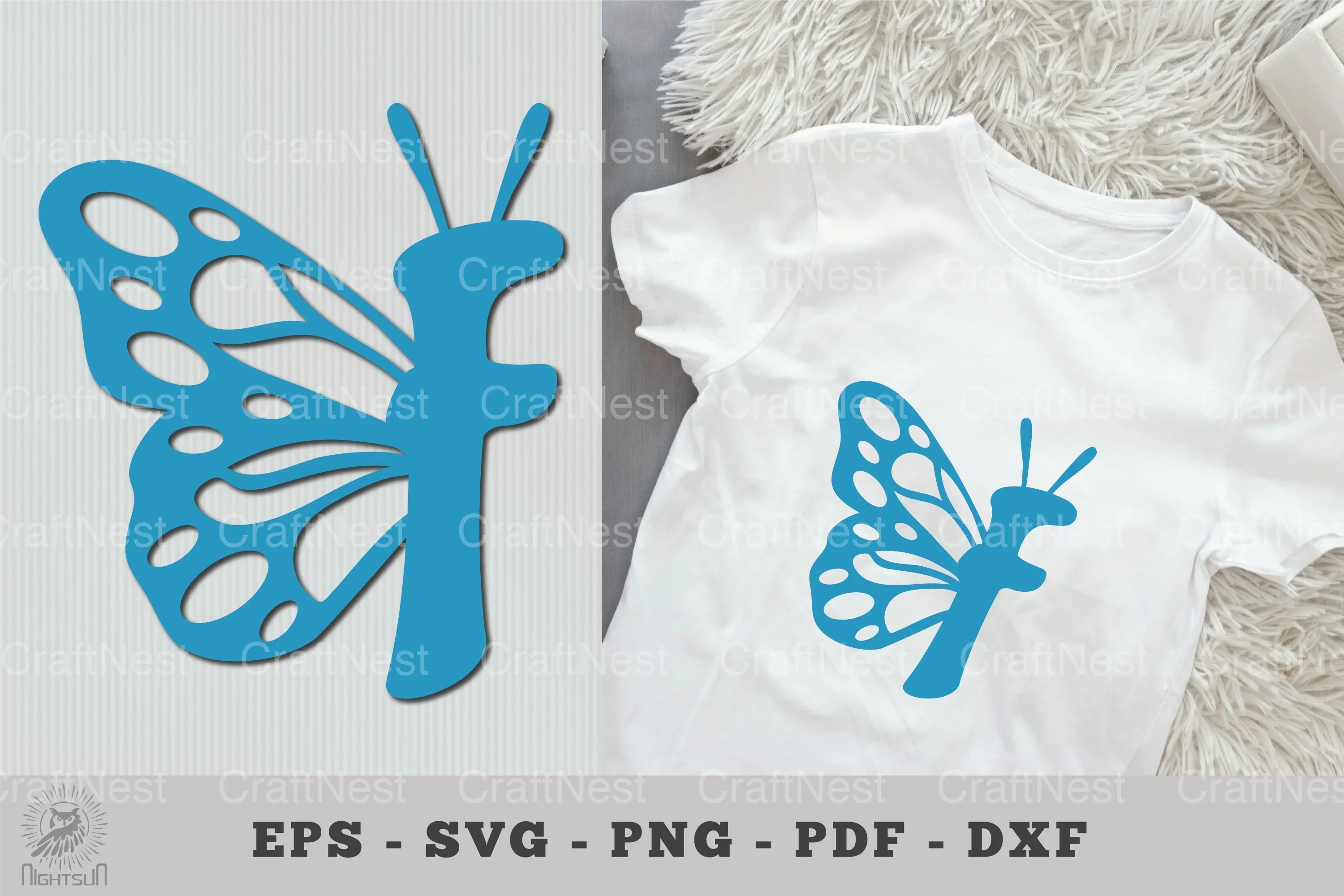 Butterfly Alphabet Letter F Clipart Bundle