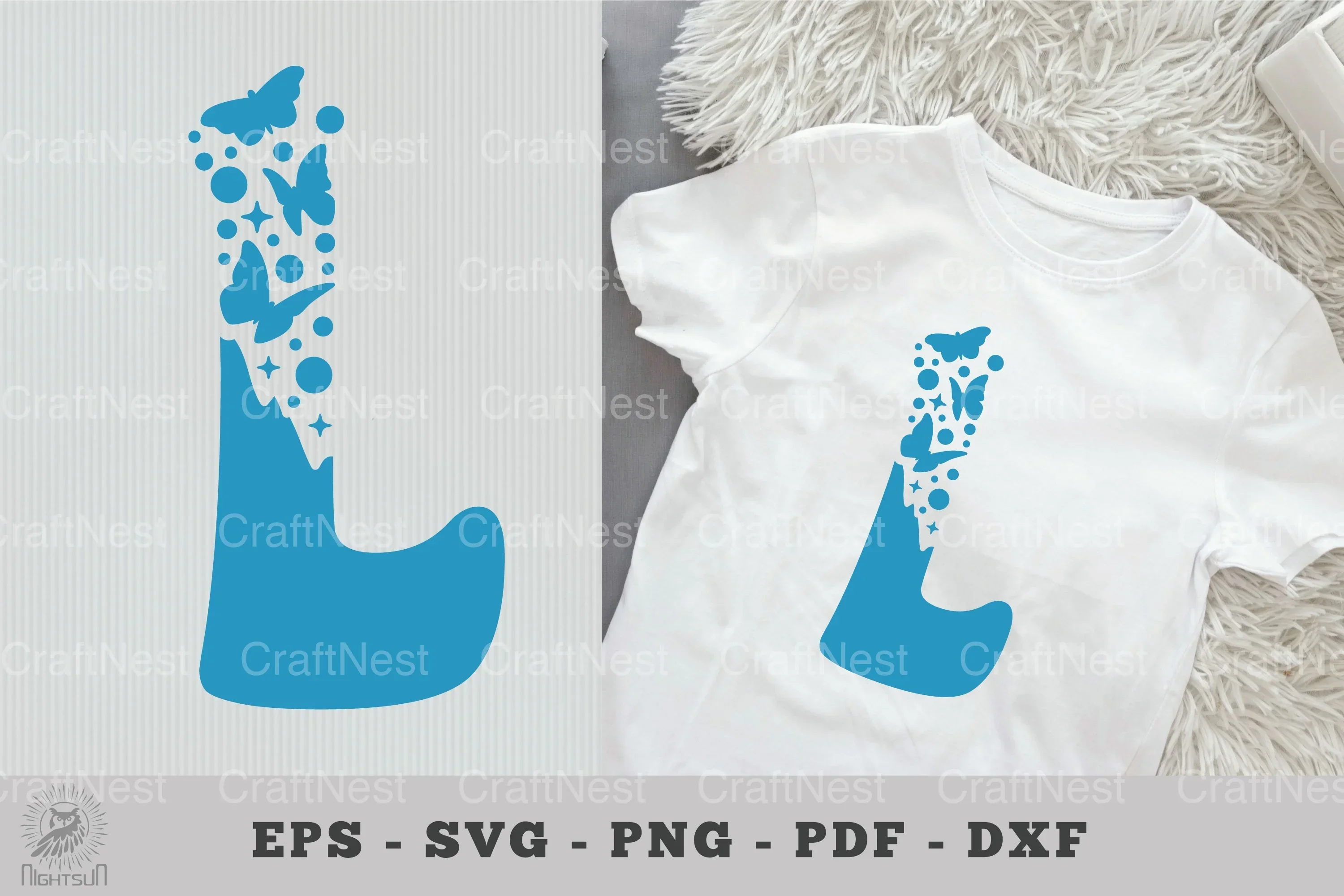 Butterfly Alphabet Letter L Clipart Bundle