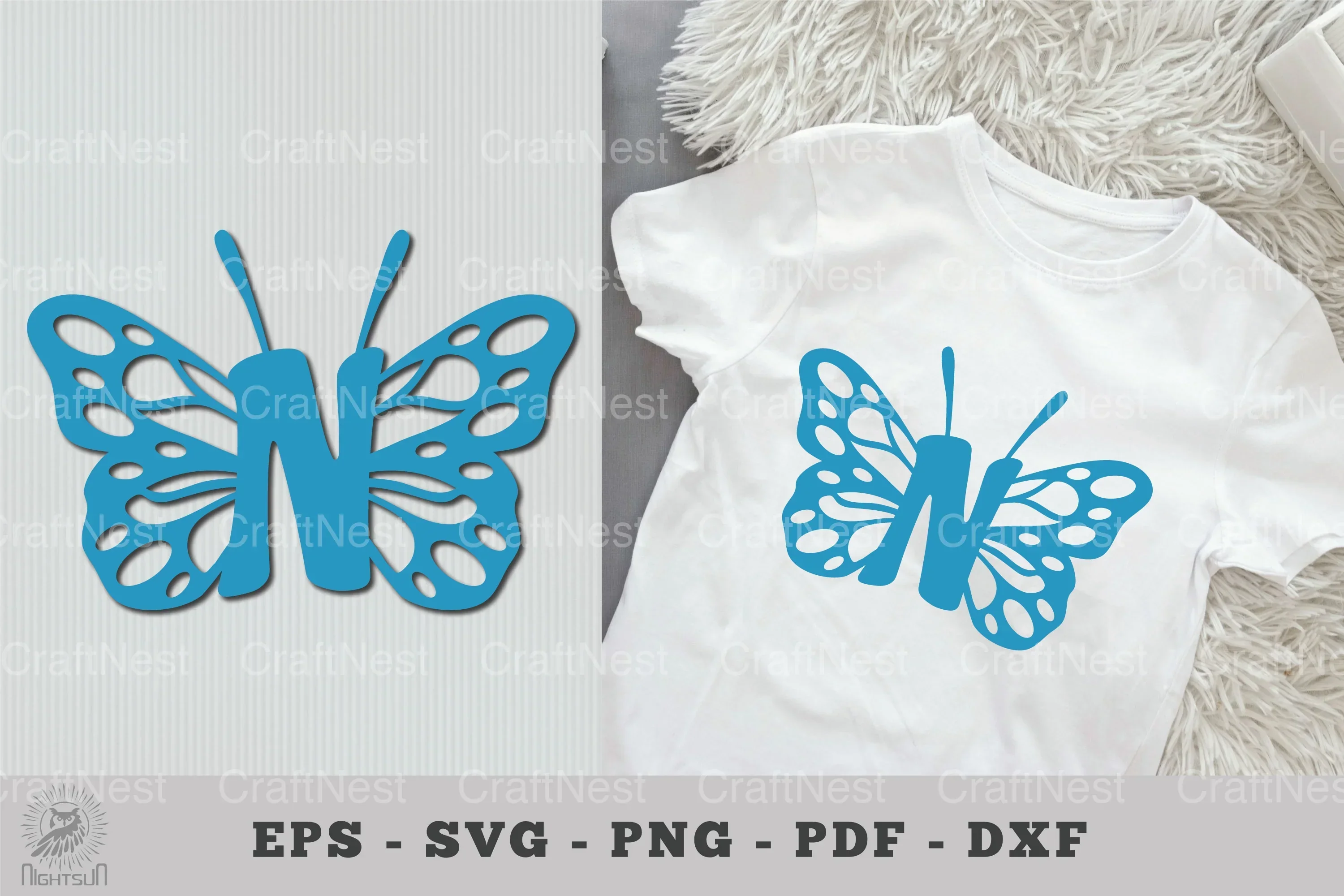 Butterfly Alphabet Letter N Clipart Bundle