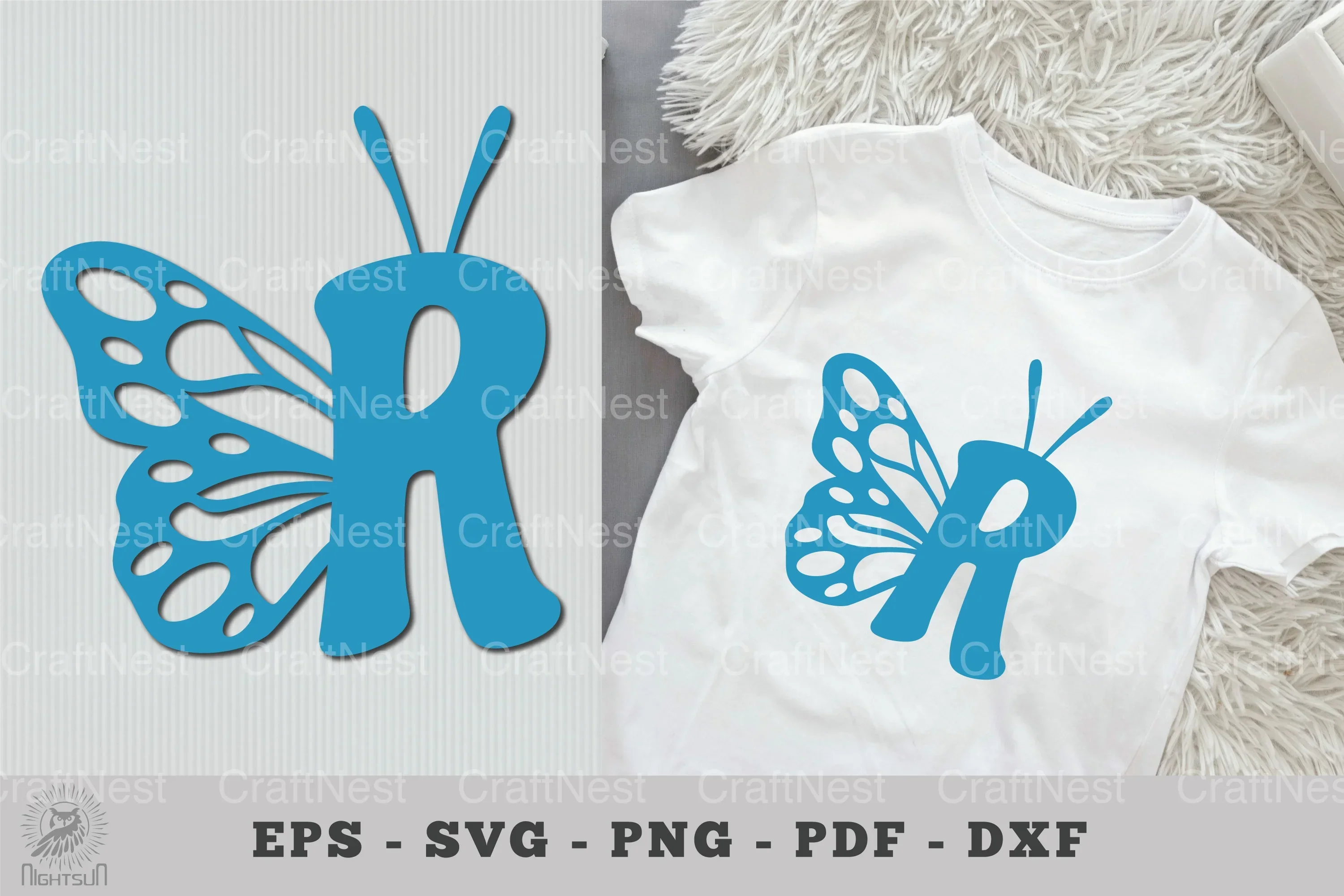 Butterfly Alphabet Letter R Clipart Bundle