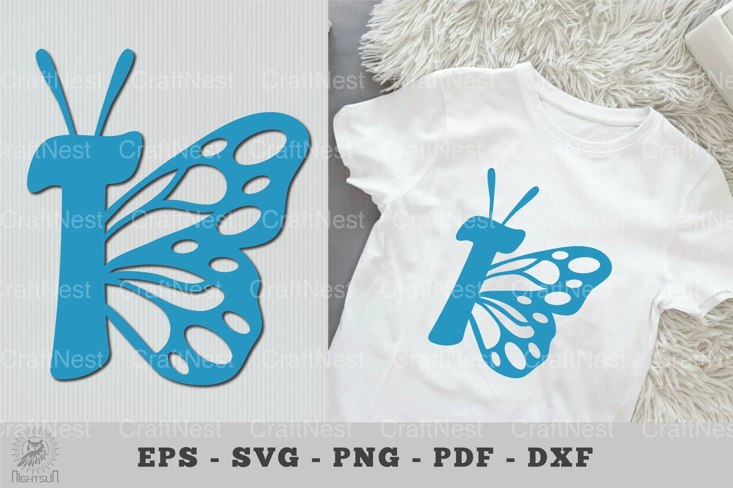 Butterfly Alphabet Letter T Clipart Bundle