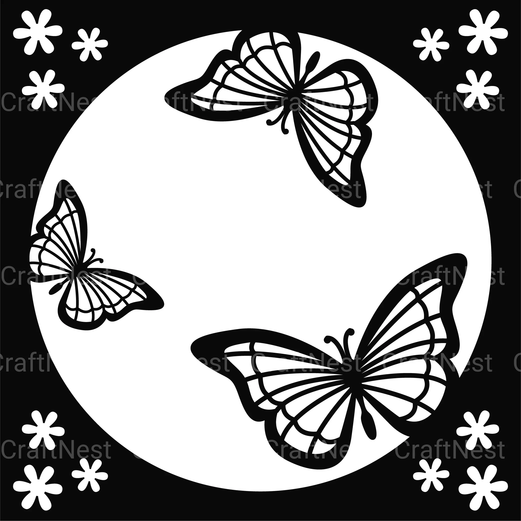 Butterfly and Sunflower 3D Layered Papercut Clipart Bundle - Image 7