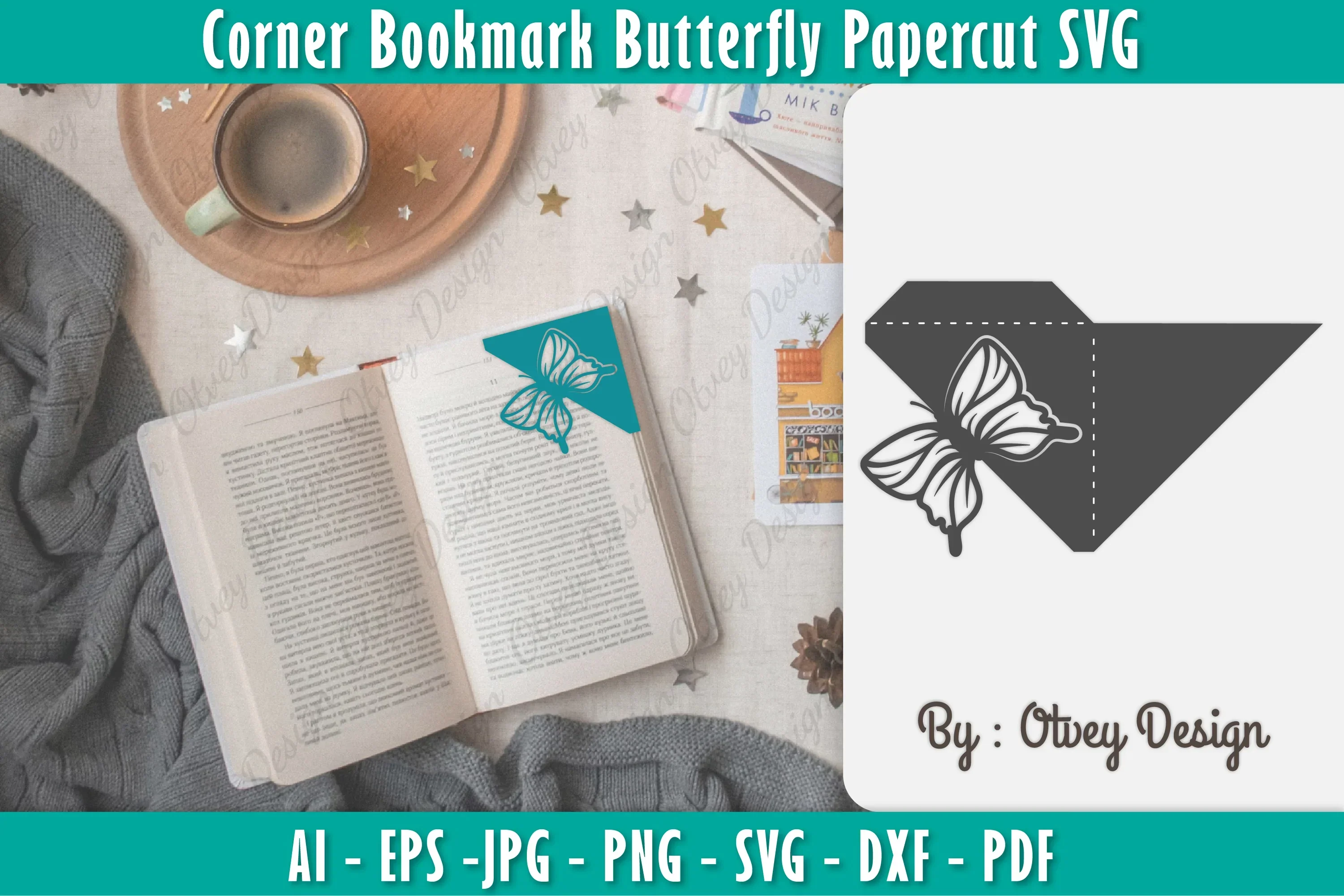 Butterfly Corner Bookmark SVG Bundle