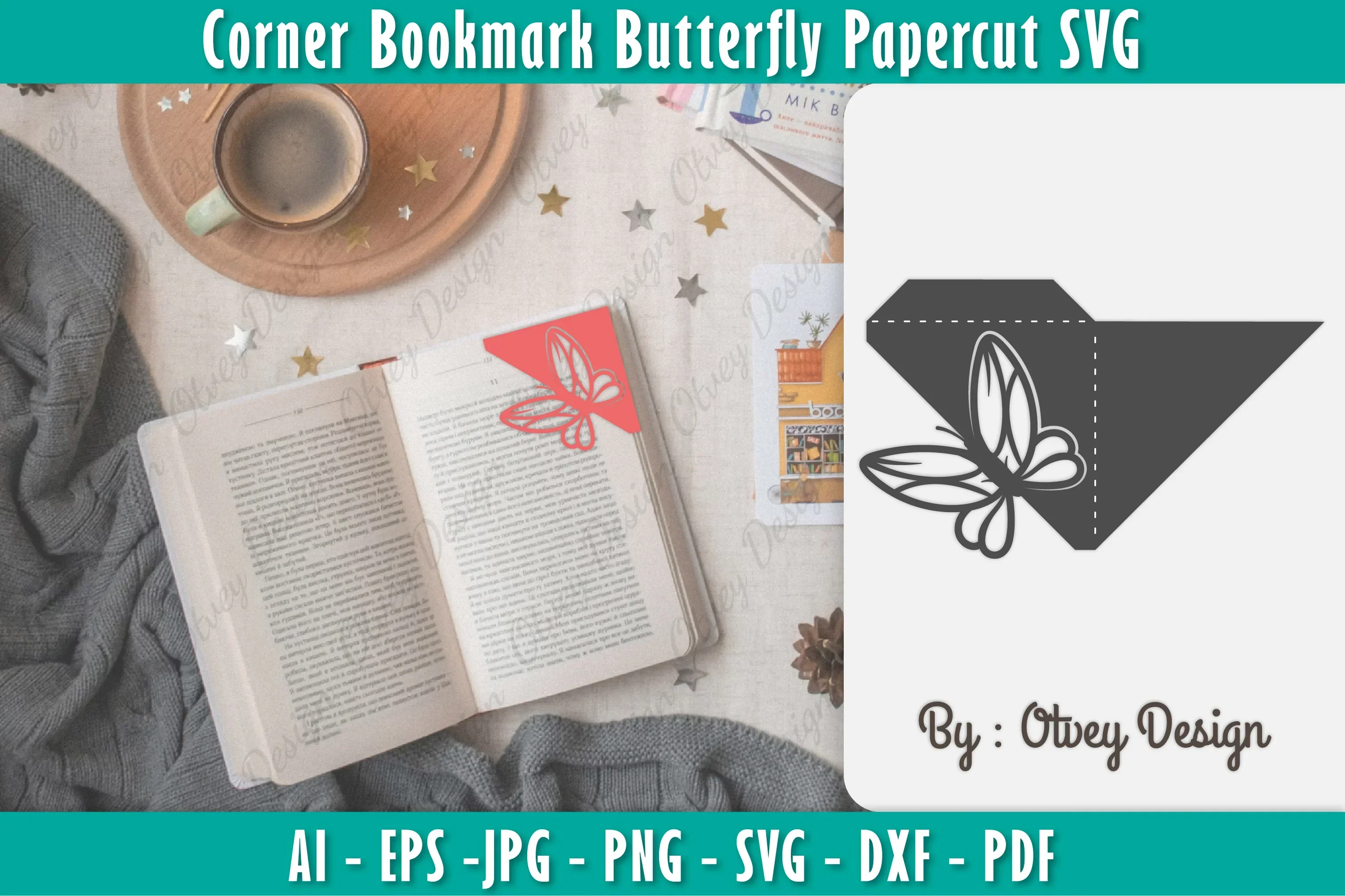 Butterfly Corner Bookmark SVG Bundle